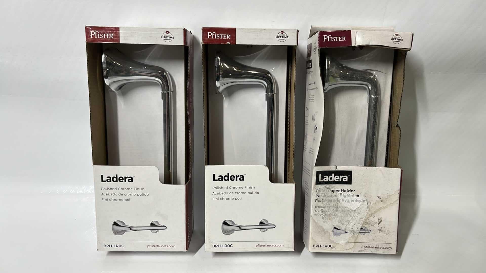 Photo 1 of 3- NEW PFISTER LADERA COLLECTION POLISHED CHROME FINISH TOILET PAPER HOLDER (BPH-LROC)