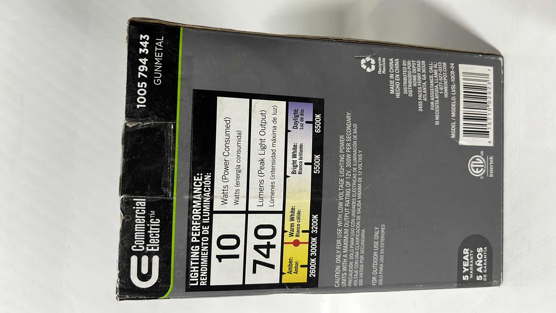 Photo 4 of NEW COMMERCIAL ELECTRIC LED COLOR CHANGING ADJUSTABLE BEAM SPOT LIGHT, 740 LUMENS, GUNMETAL FINISH (1005 794 343)