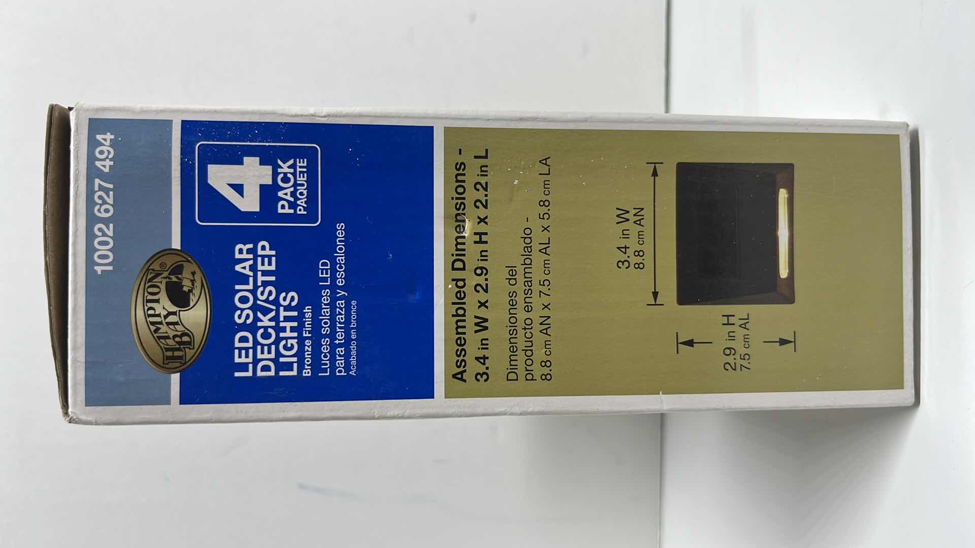 Photo 1 of NEW HAMPTON BAY LED SOLAR DECK/STEP LIGHTS SET (4) BRONZE FINISH 1002 627 494