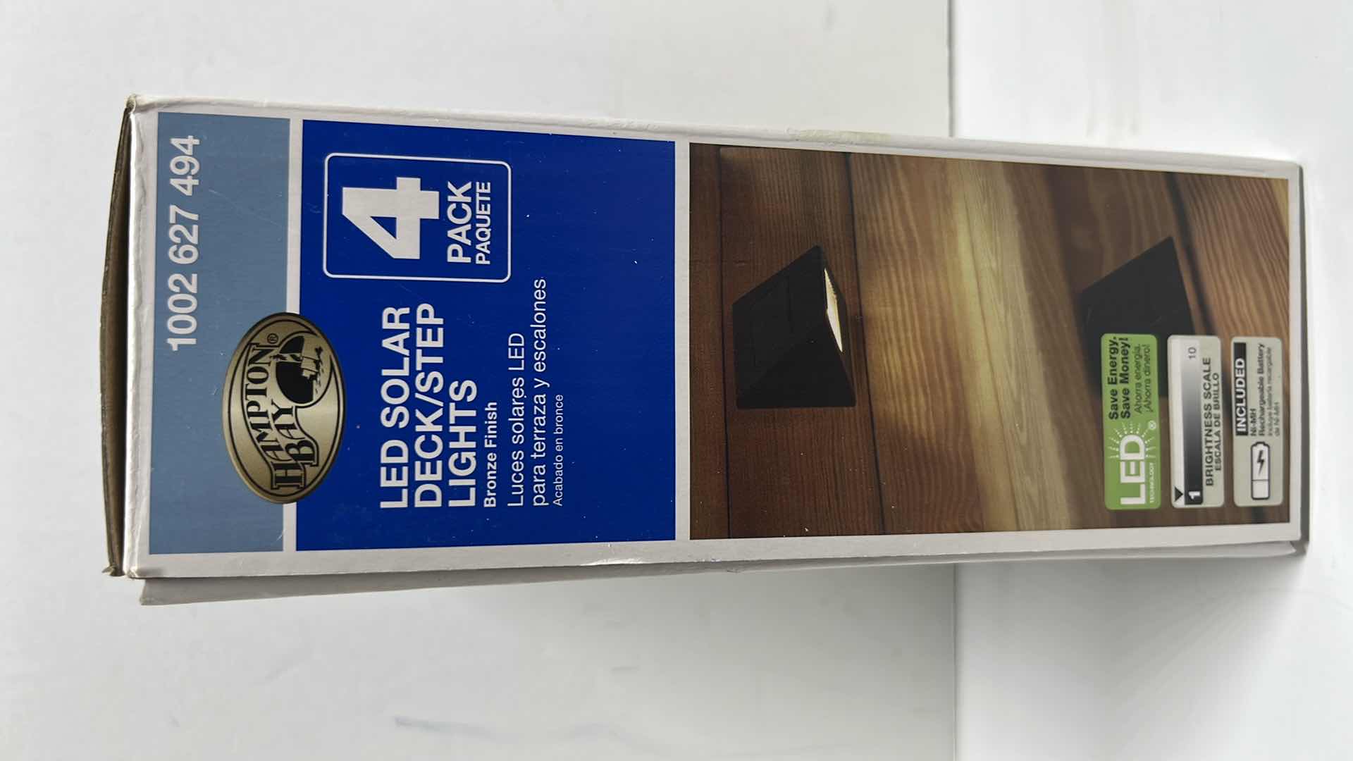 Photo 1 of NEW HAMPTON BAY LED SOLAR DECK/STEP LIGHTS SET (4) BRONZE FINISH 1002 627 494