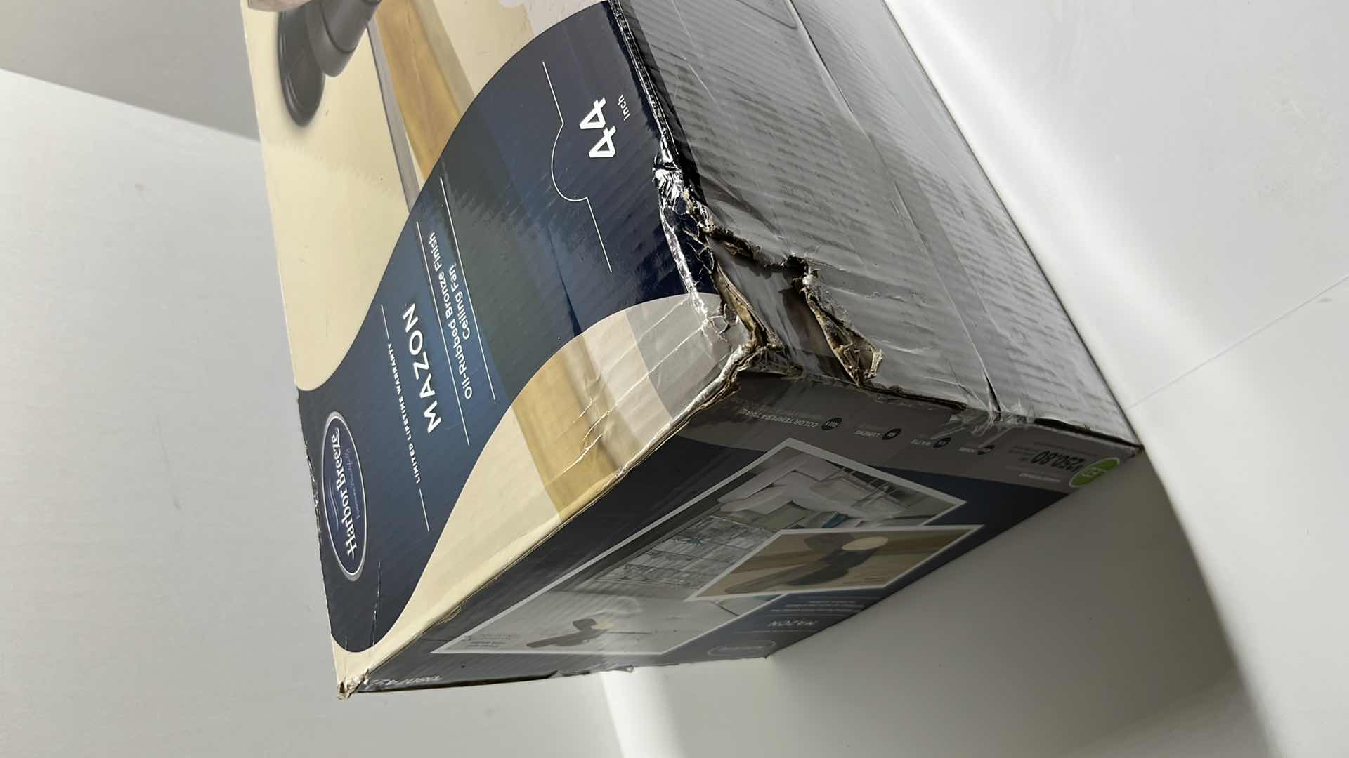 Photo 1 of NEW HARBOR BREEZE MAZON OIL-RUBBED BRONZE FINISH CEILING FAN 0807422