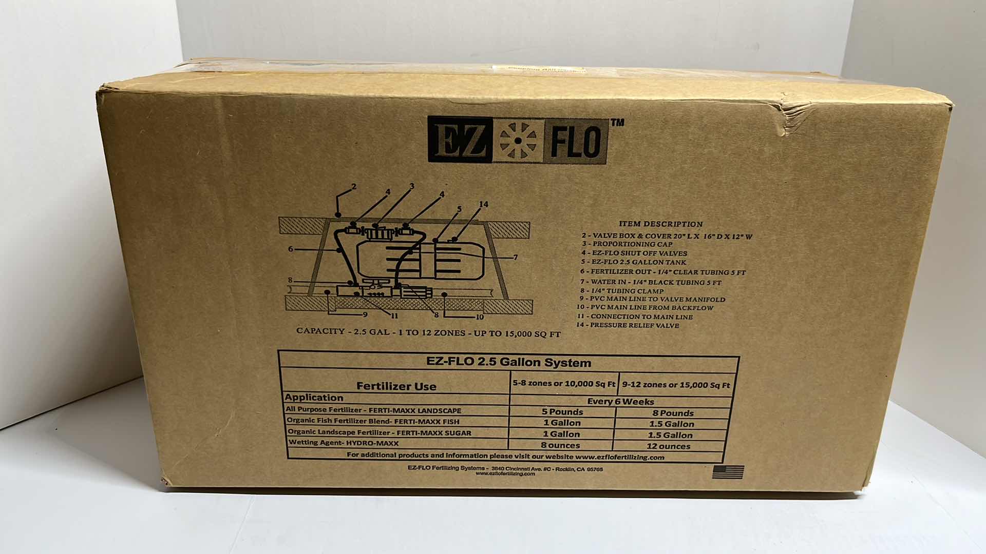 Photo 1 of NEW EZ-FLO 2.5 GALLON MAIN LINE DISPENSING SYSTEM STANDARD CAPACITY FERTILIZER INJECTOR #EZOO3CX