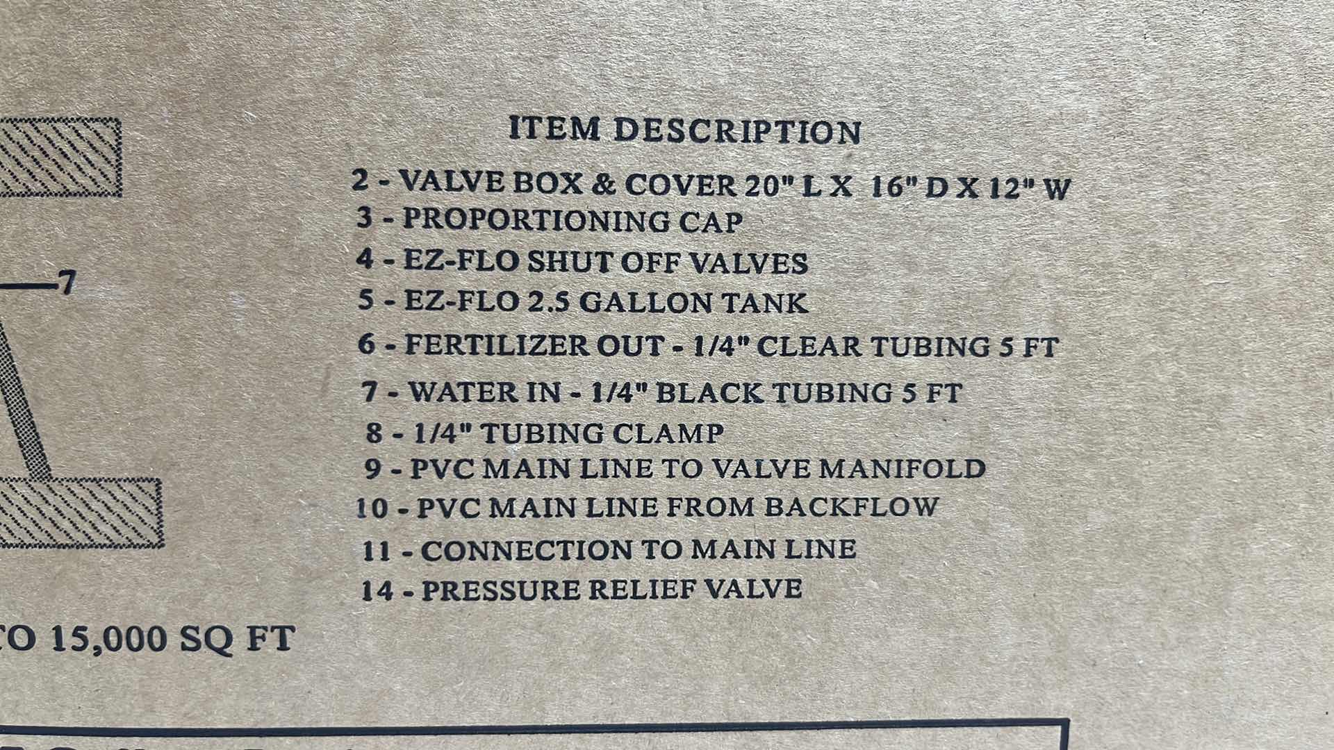 Photo 1 of NEW EZ-FLO 2.5 GALLON MAIN LINE DISPENSING SYSTEM STANDARD CAPACITY FERTILIZER INJECTOR #EZOO3CX