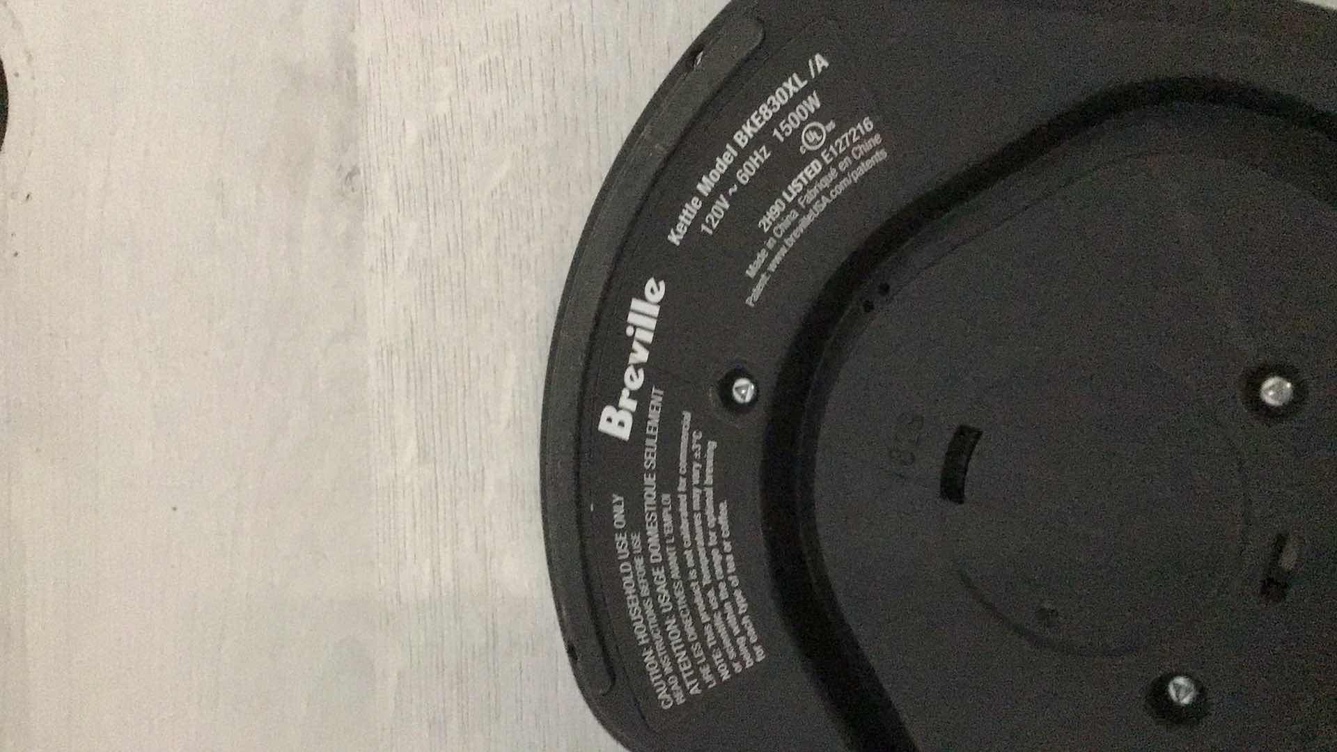 Photo 1 of BREVILLE IQ KETTLE PURE ELECTRIC KETTLE 1.7 LITERS MODEL BKE830XL