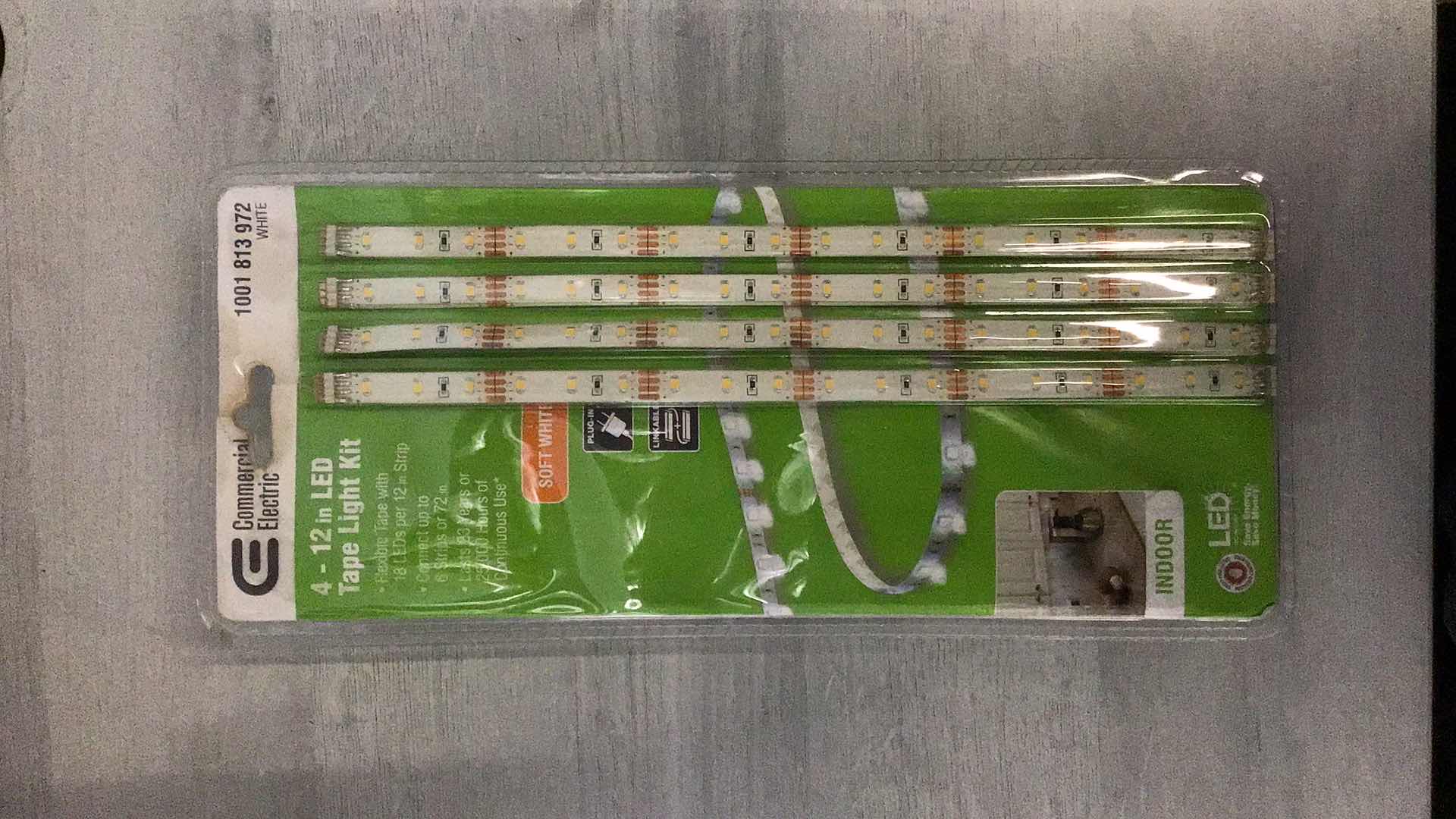 Photo 1 of NEW COMMERCIAL ELECTRIC 12INCH LINKABLE INDOOR LED FLEXIBLE TAPE KITS (4)