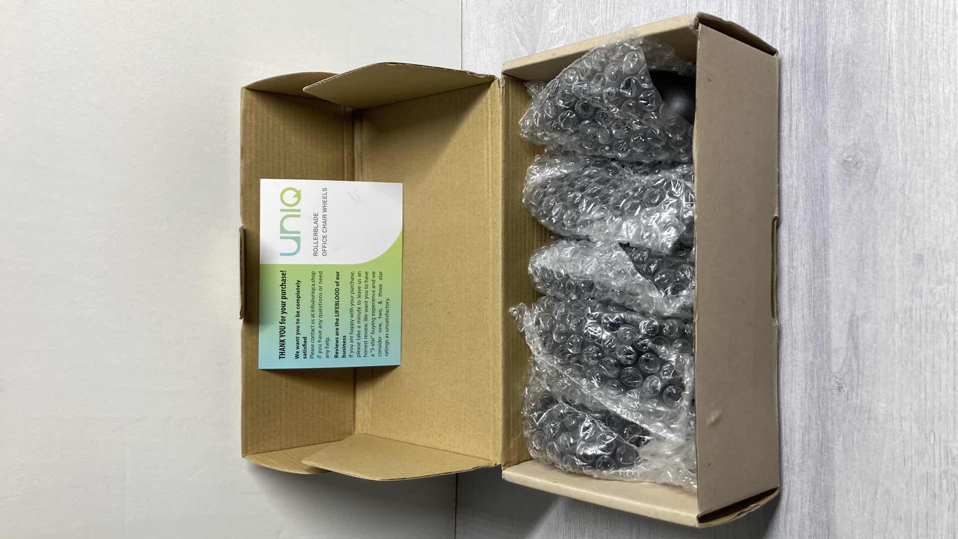 Photo 1 of NEW UNIQ ROLLER BLADE OFFICE CHAIR WHEELS SET OF 5