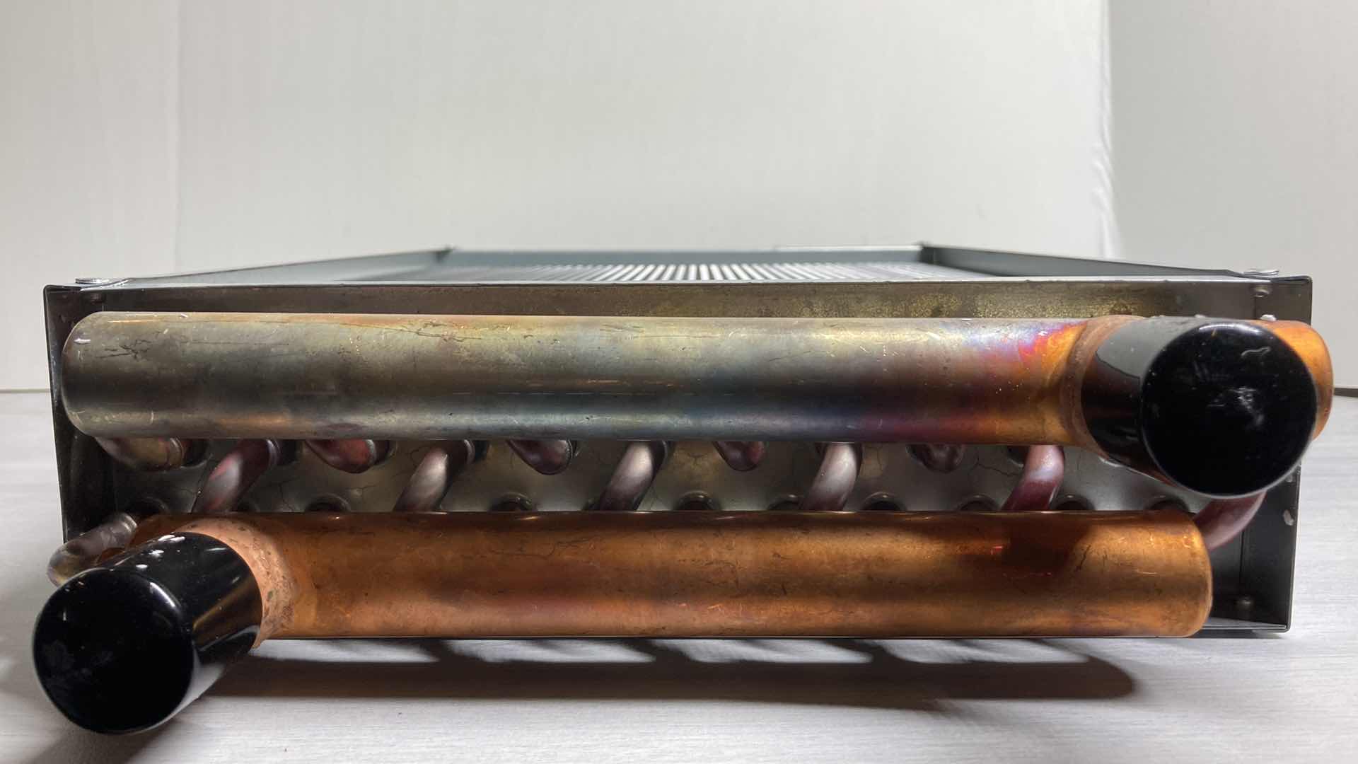 View 2 of NEW ALFA HEATING SUPPLY WATER TO AIR HEAT EXCHANGER HOT WATER COIL FOR OUTDOOR FURNACE 12” X 3.5” 20”