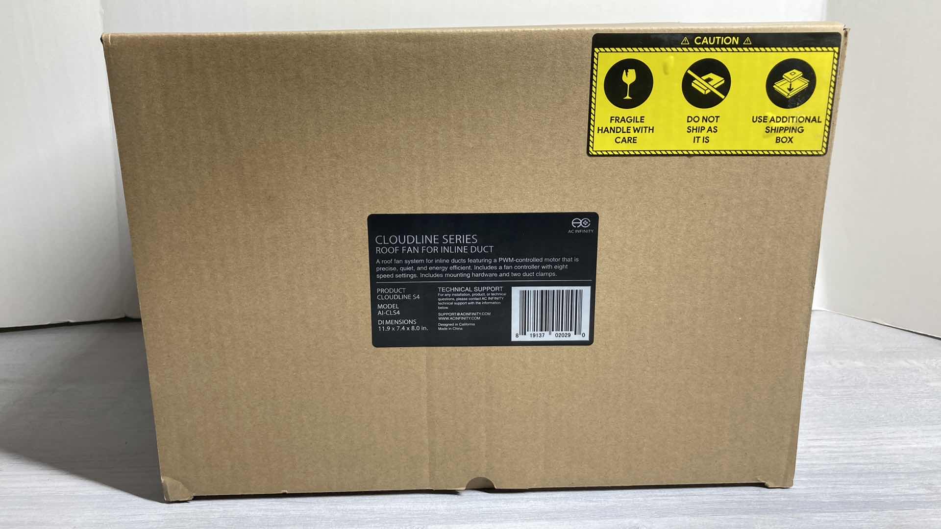 Photo 1 of NEW AC INFINITY CLOUDLINE S4 SERIES ROOF FAN FOR INLINE DUCT MODEL AL-CLS4