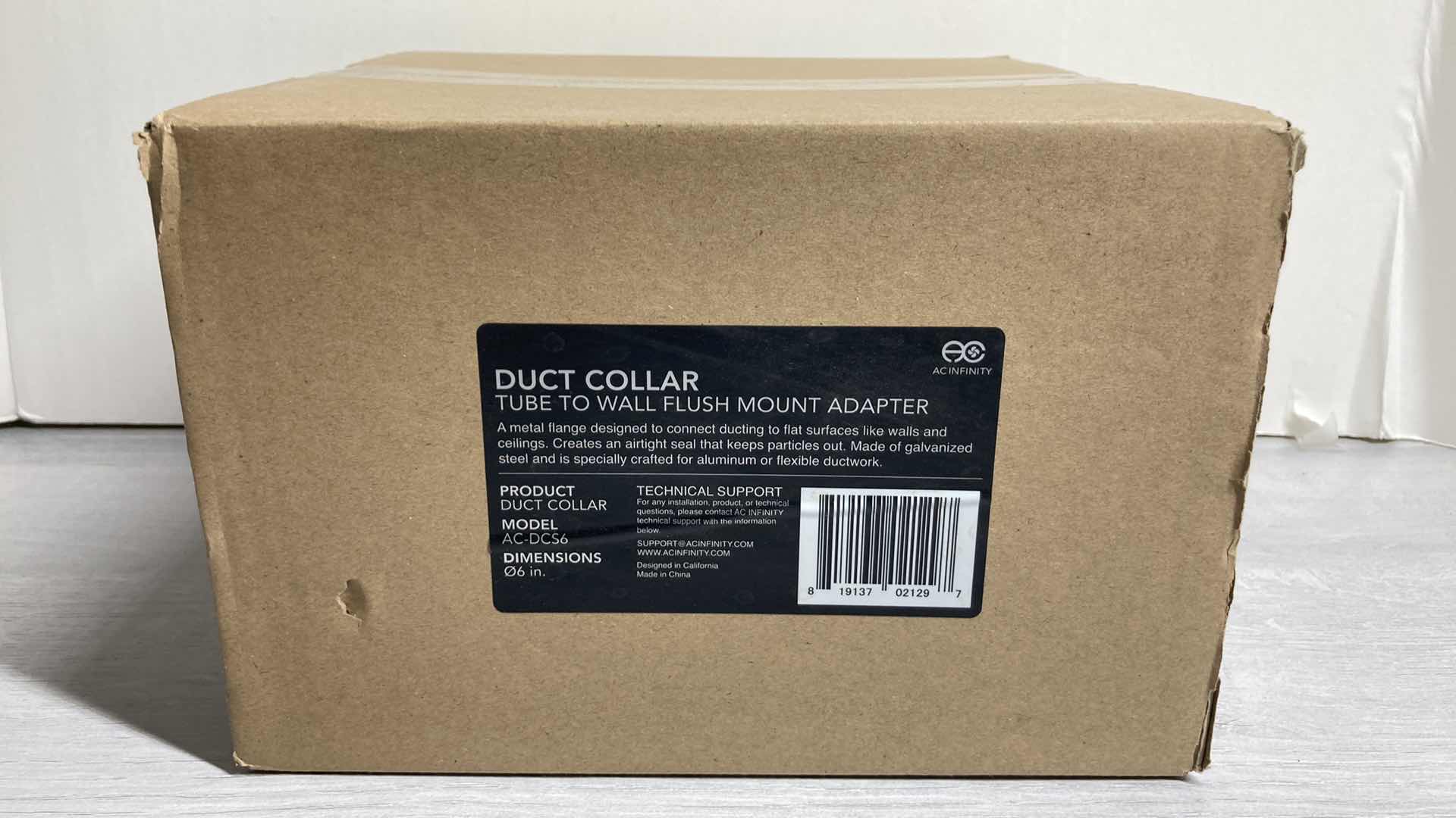 Photo 1 of NEW AC INFINITY DUCT COLLAR
TUBE TO WALL FLUSH MOUNT ADAPTER MODEL AC-DCS6