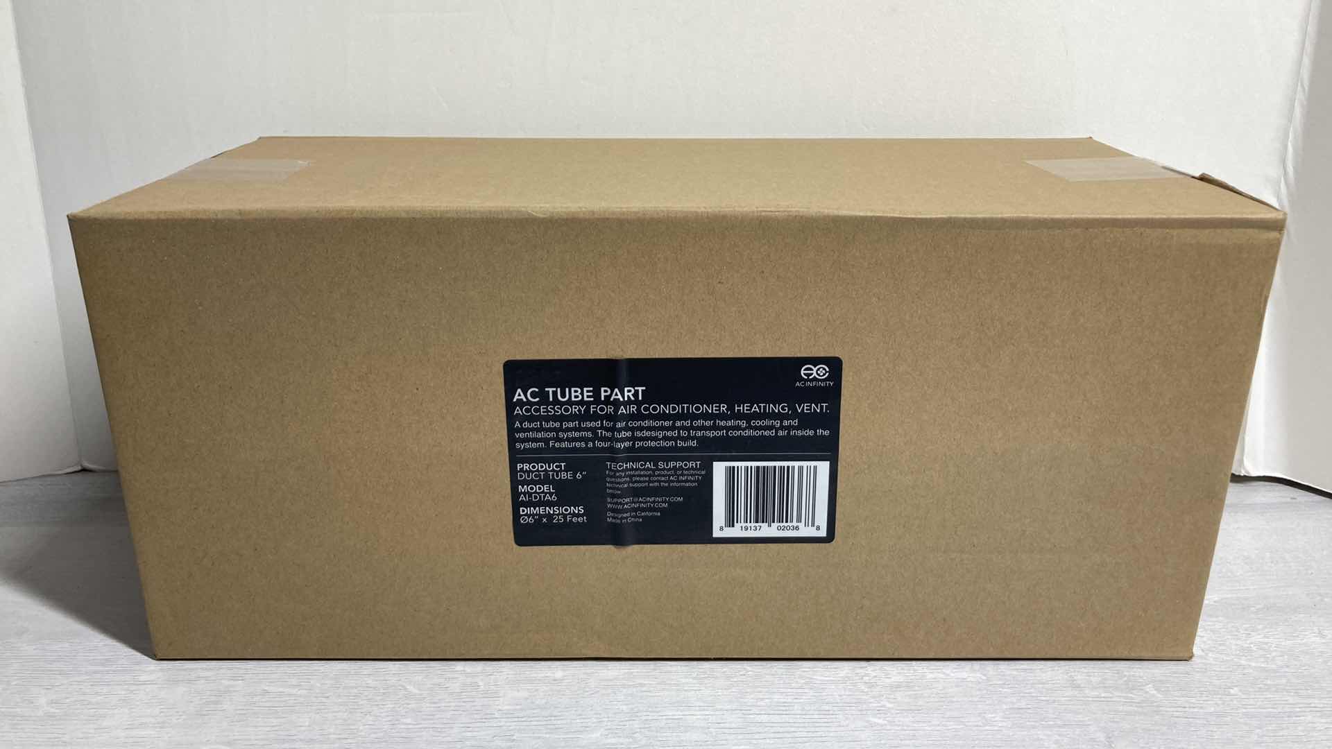 Photo 1 of NEW AC INFINITY AC TUBE PART ACCESSORY FOR AIR CONDITIONER HEATING VENT DUCT FILTER MODEL AI-DTA6 6” X 25’