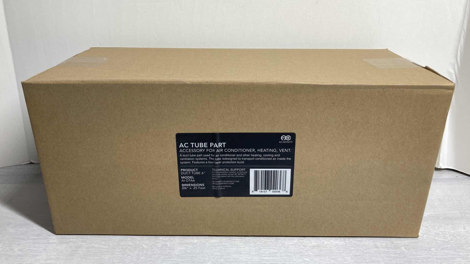 Photo 1 of NEW AC INFINITY AC TUBE PART ACCESSORY FOR AIR CONDITIONER HEATING VENT DUCT FILTER MODEL AI-DTA6 6” X 25’