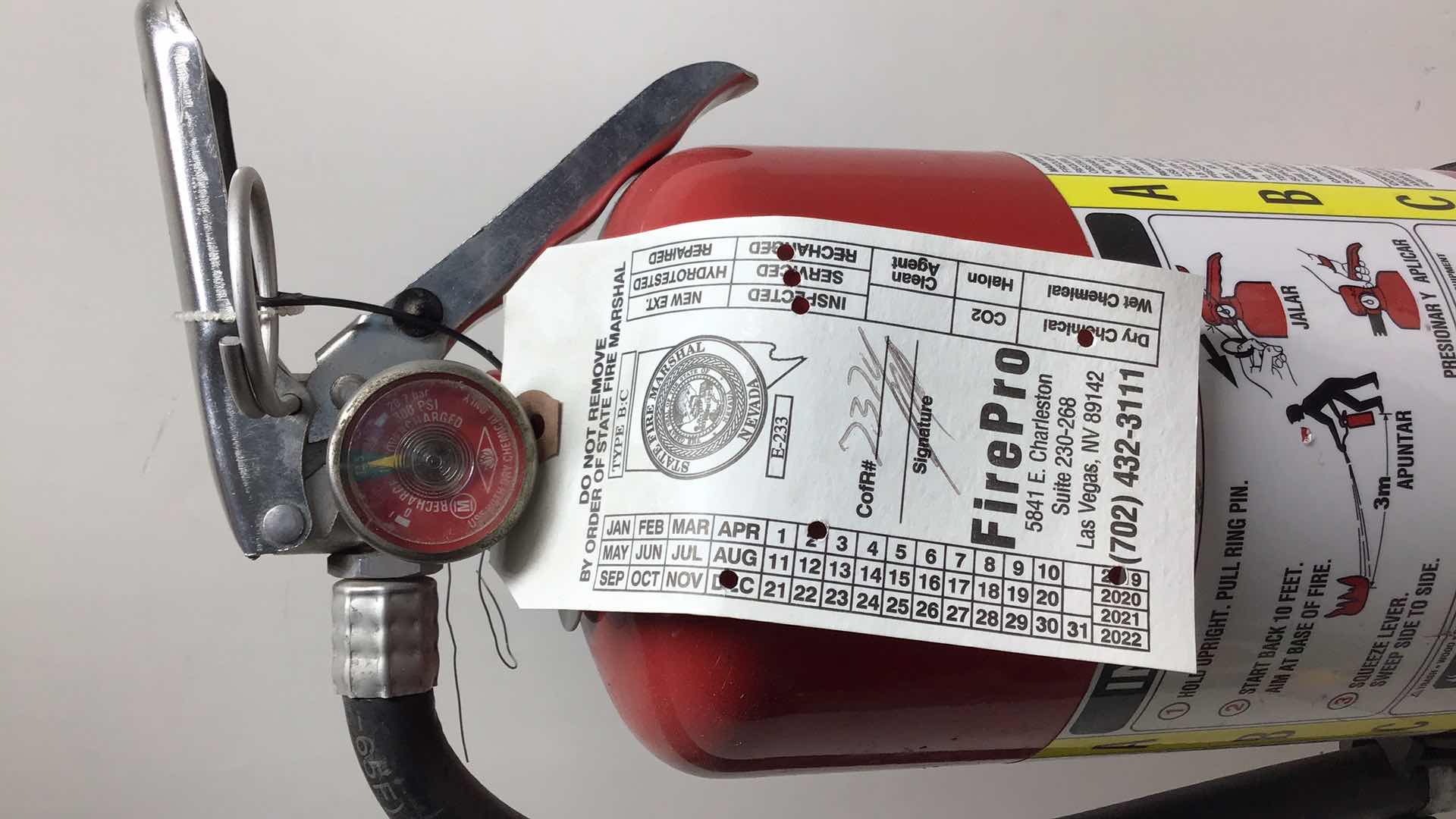 Photo 1 of AMEREX FIREPRO FIRE EXTINGUISHER MODEL B456