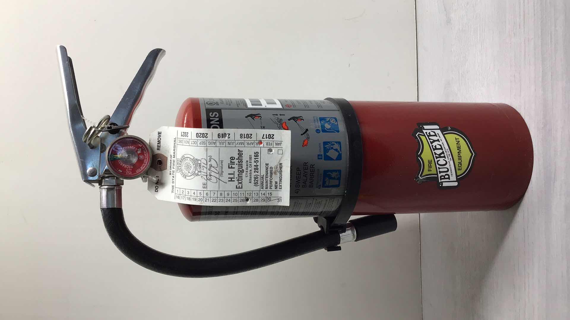 Photo 1 of BUCKEYE FIRE EXTINGSUISHER MODEL 5HISA40ABC