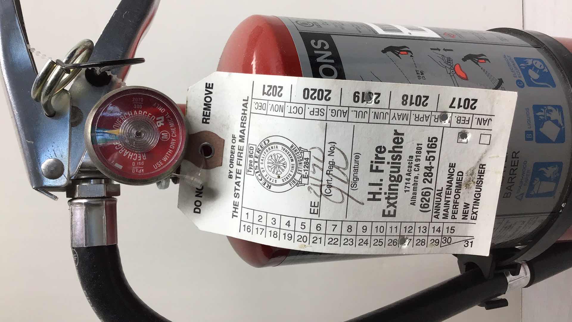 Photo 3 of BUCKEYE FIRE EXTINGSUISHER MODEL 5HISA40ABC