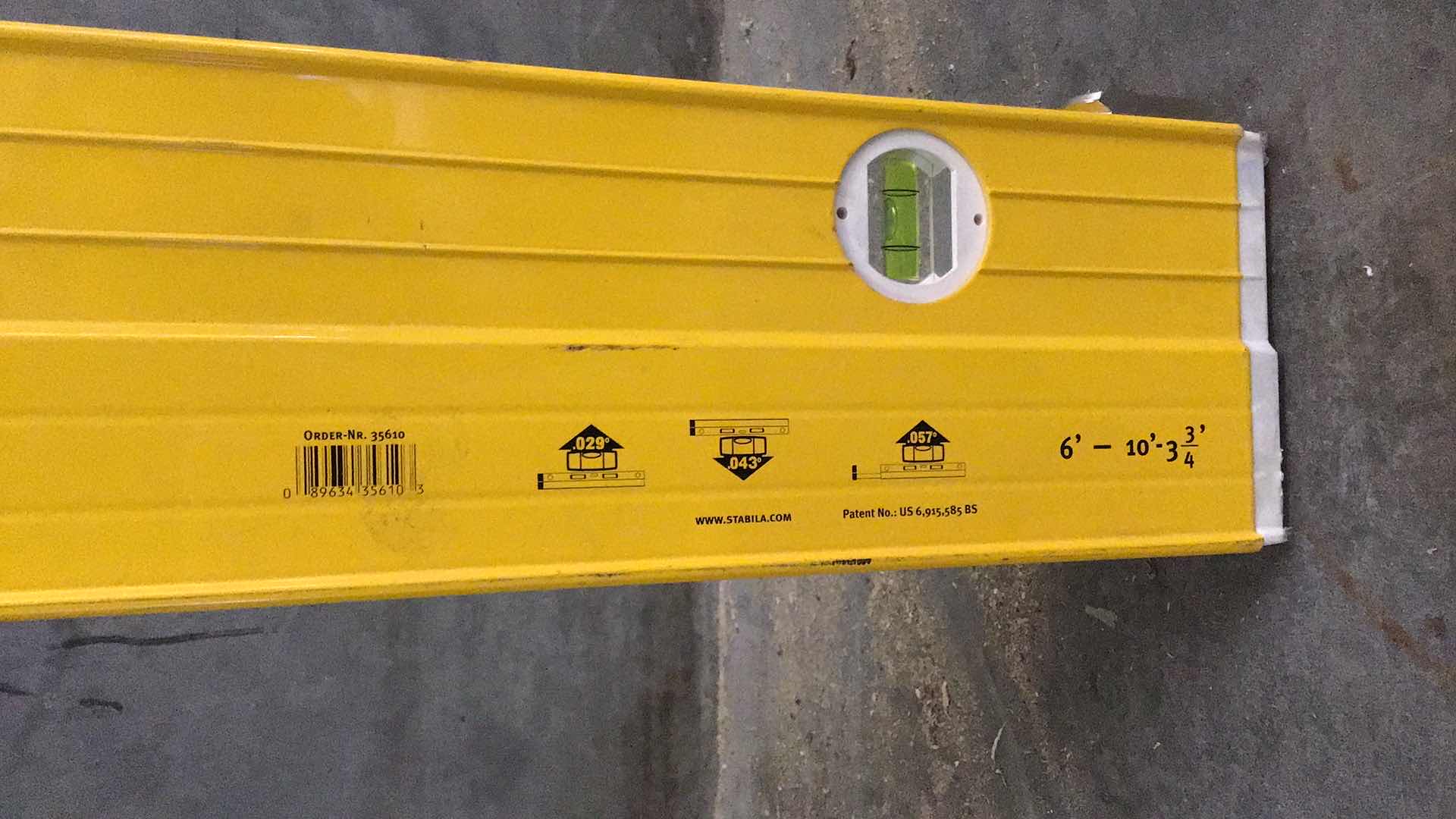 Photo 1 of STABILA 6-10FT PLATE LEVEL 35610