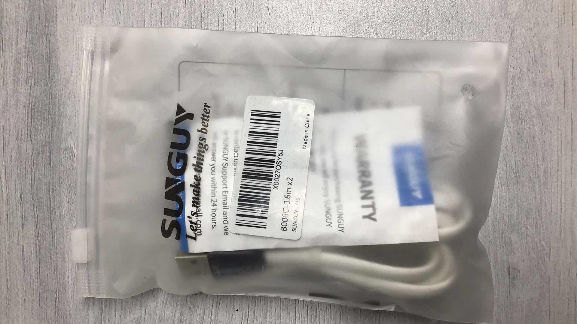 Photo 1 of NEW SUNGUY TYPE C CABLE 2 PACKS (5PK)