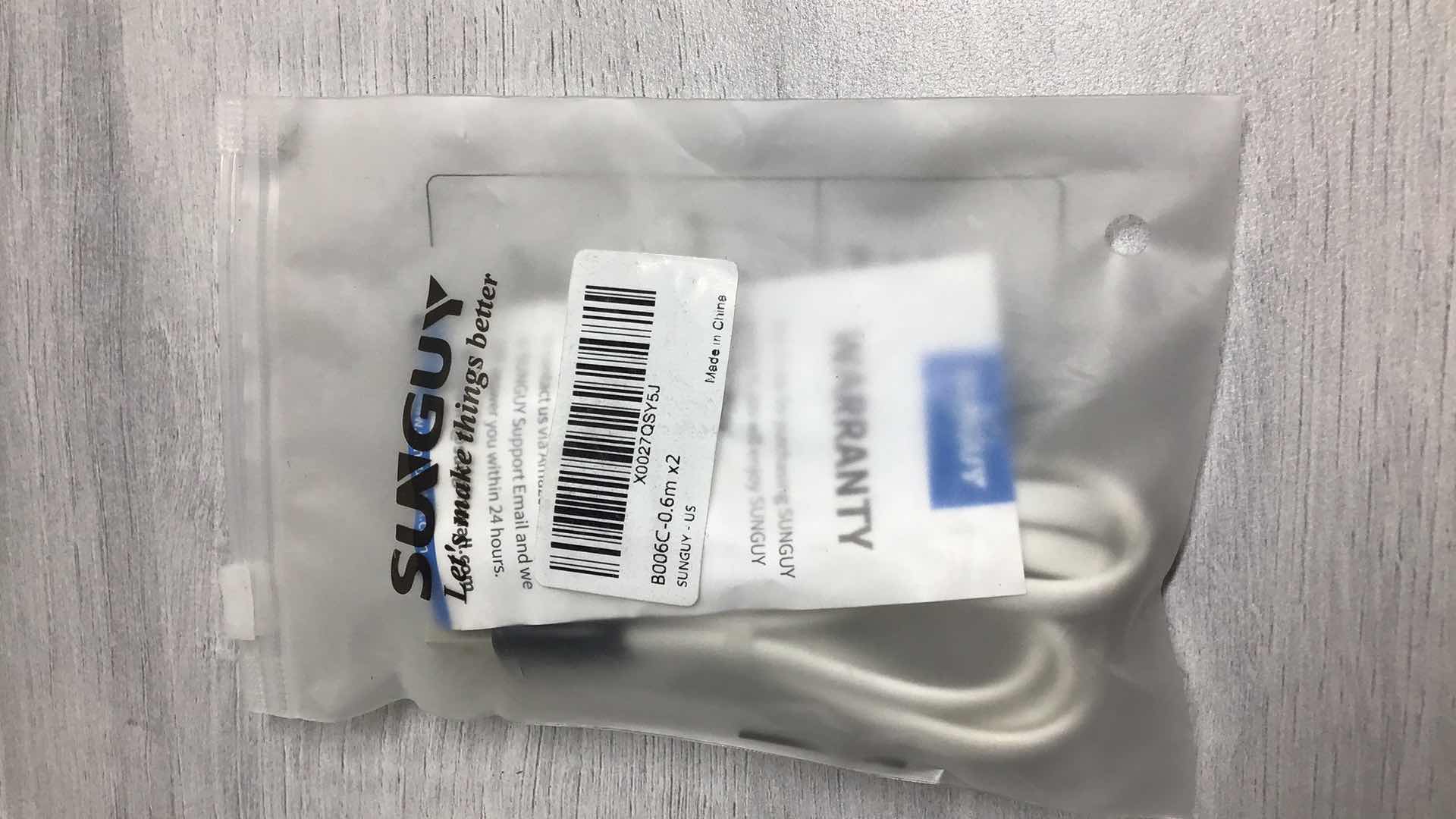 Photo 1 of NEW SUNGUY TYPE C CABLE 2 PACKS (5PK)