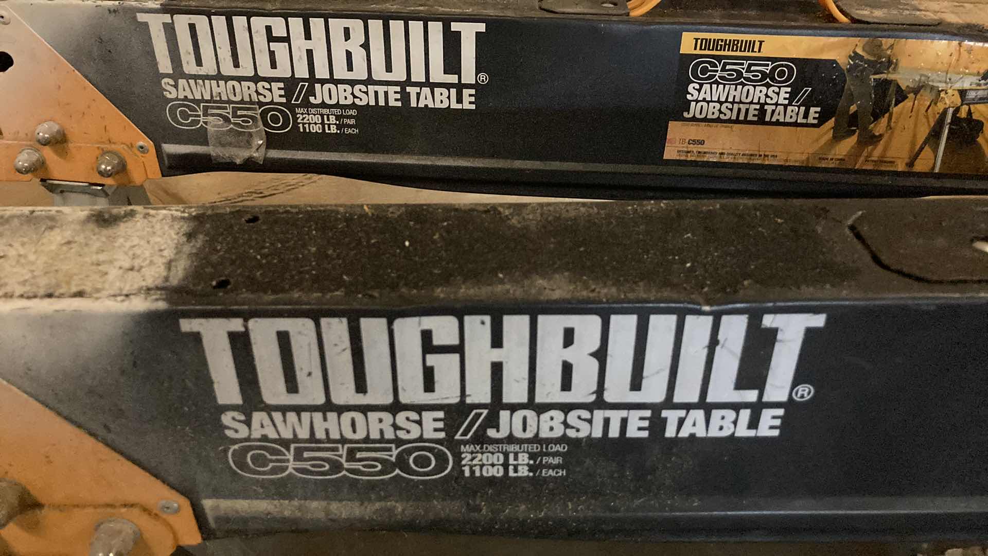 Photo 1 of TOUGHBUILT SAWHORSE JOBSITE TABLE MODEL C550 (2)