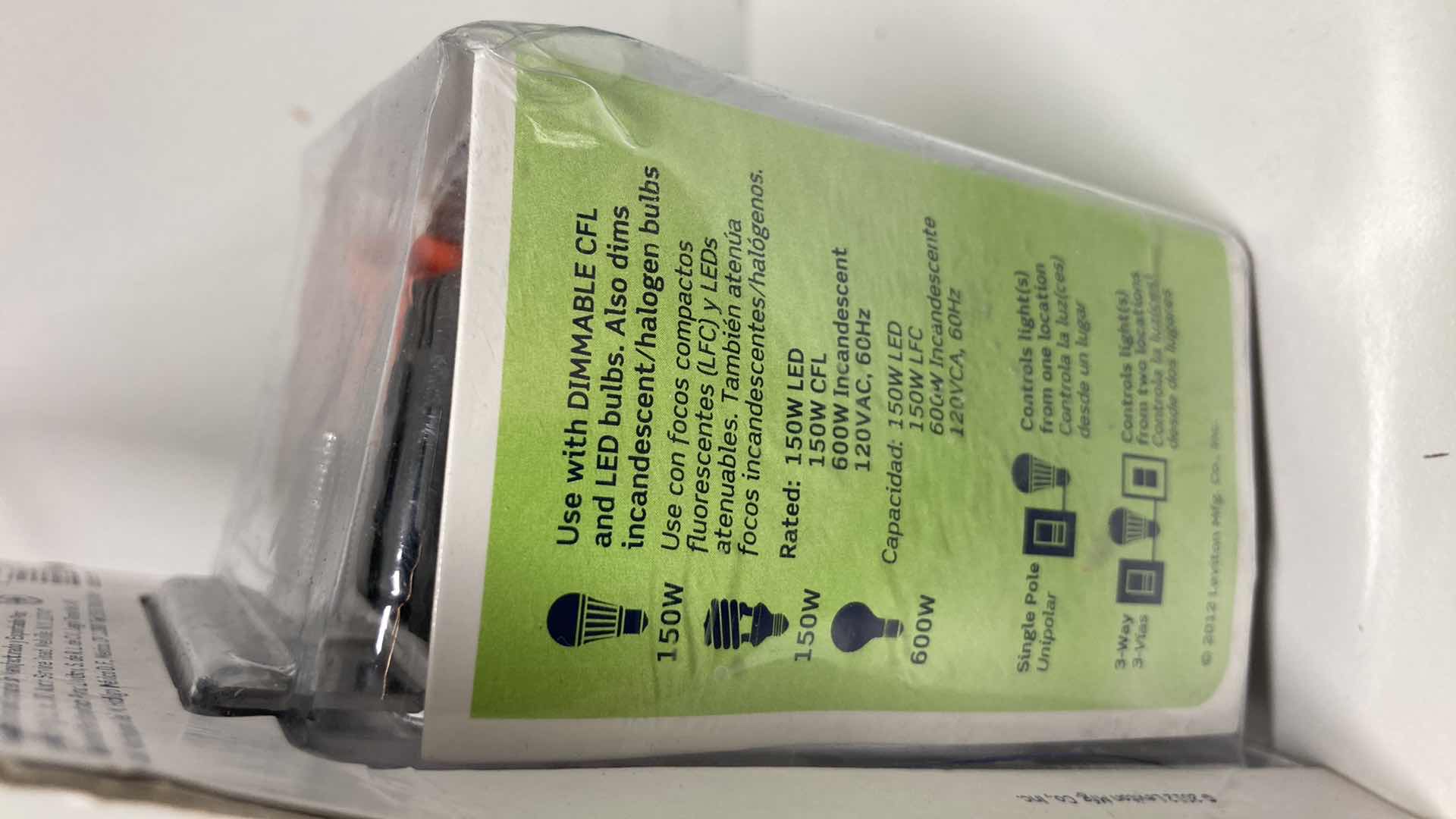 Photo 4 of NEW LEVITON SLIDE DIMMER W PRESET BUTTON & SWITCH HITS DESIGN GLASS MIRROR SWITCH PLATES (3)