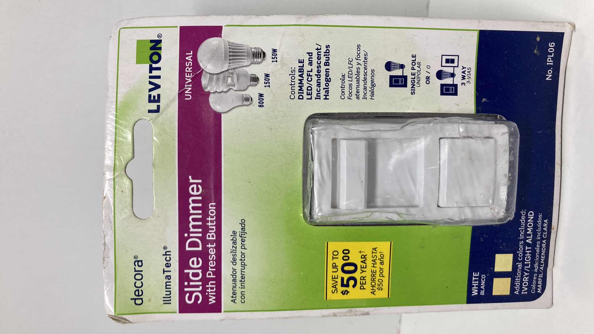 Photo 1 of NEW LEVITON SLIDE DIMMER W PRESET BUTTON & SWITCH HITS DESIGN GLASS MIRROR SWITCH PLATES (3)