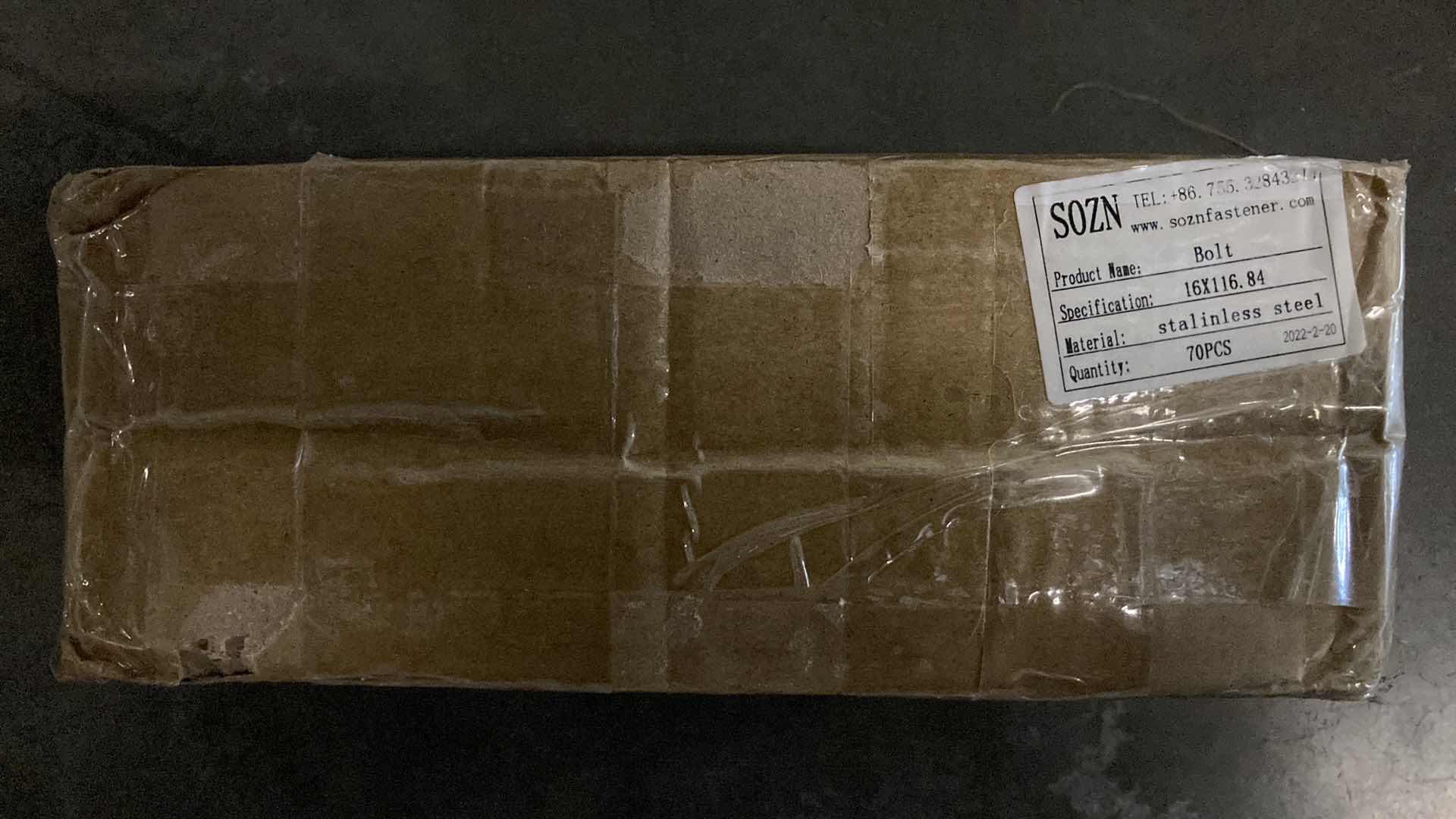 Photo 1 of NEW SOZN FASTENER STAINLESS STEEL BOLT (70PCS) 16mm X 116.84mm