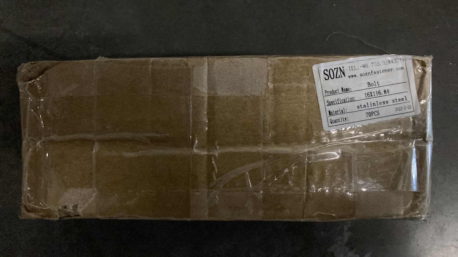 Photo 1 of NEW SOZN FASTENER STAINLESS STEEL BOLT (70PCS) 16mm X 116.84mm