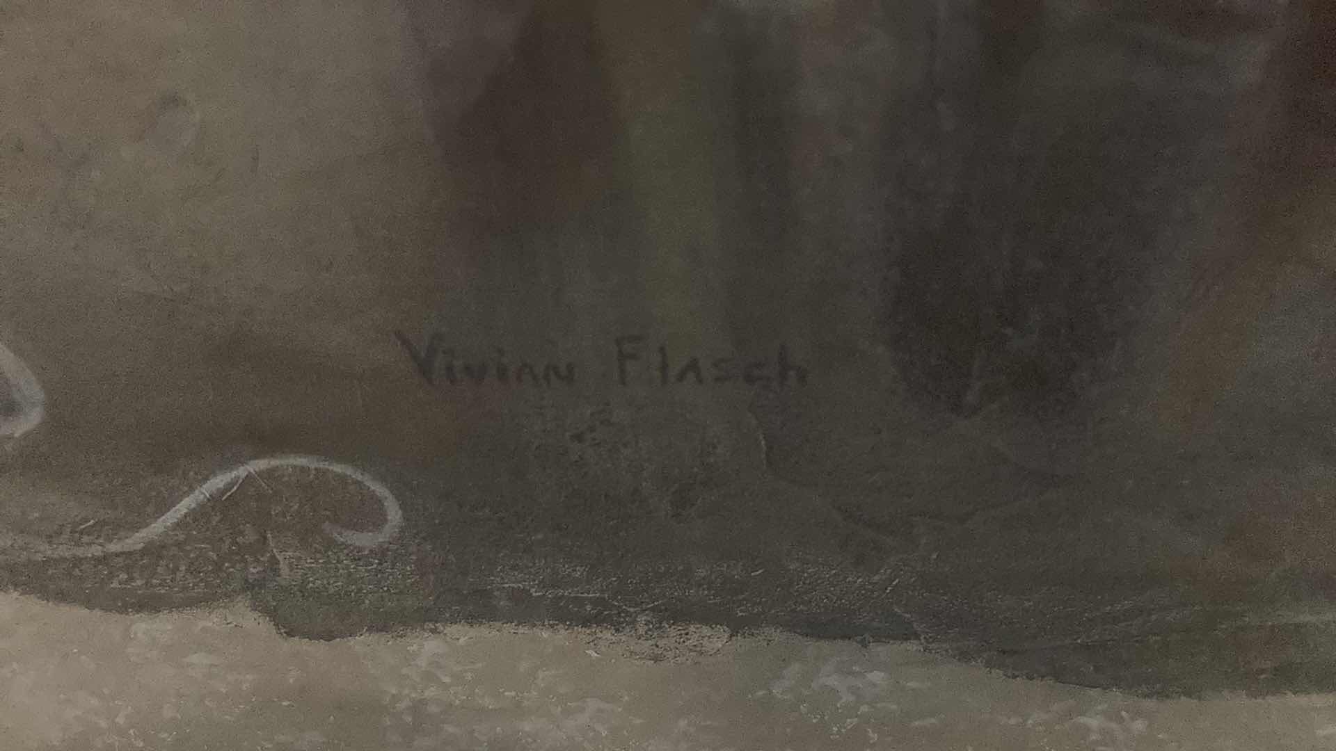 Photo 1 of FLORAL FRAMED ARTWORK BY VIVIAN FLASCH (2) 25.5” X 31.5”