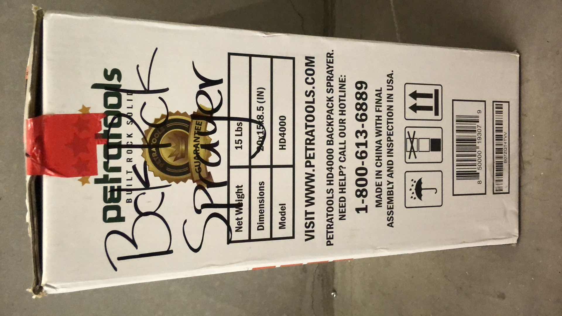 Photo 1 of NEW PETRATOOLS BATTERY POWERED 4GAL BACKPACK SPRAYER HD4000