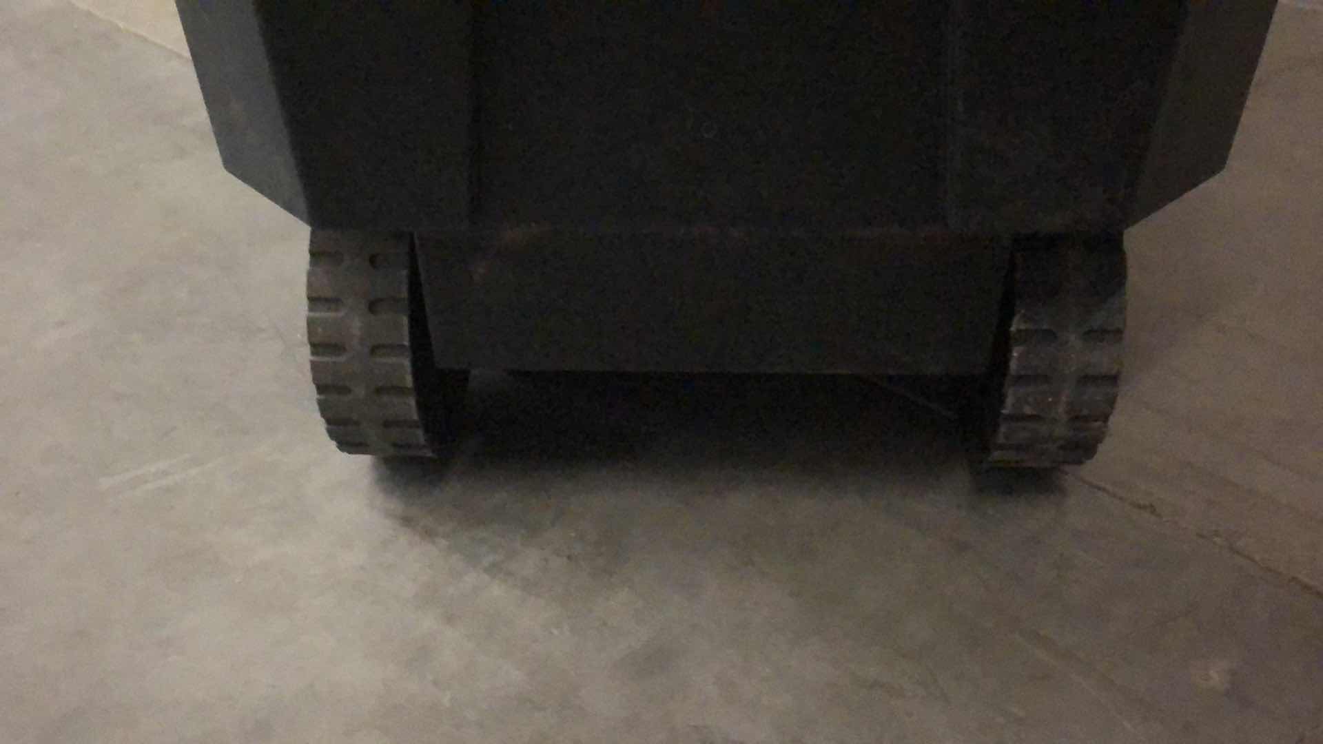 Photo 1 of HUSKY 45GAL LATCH AND STACK TOTE WITH WHEELS