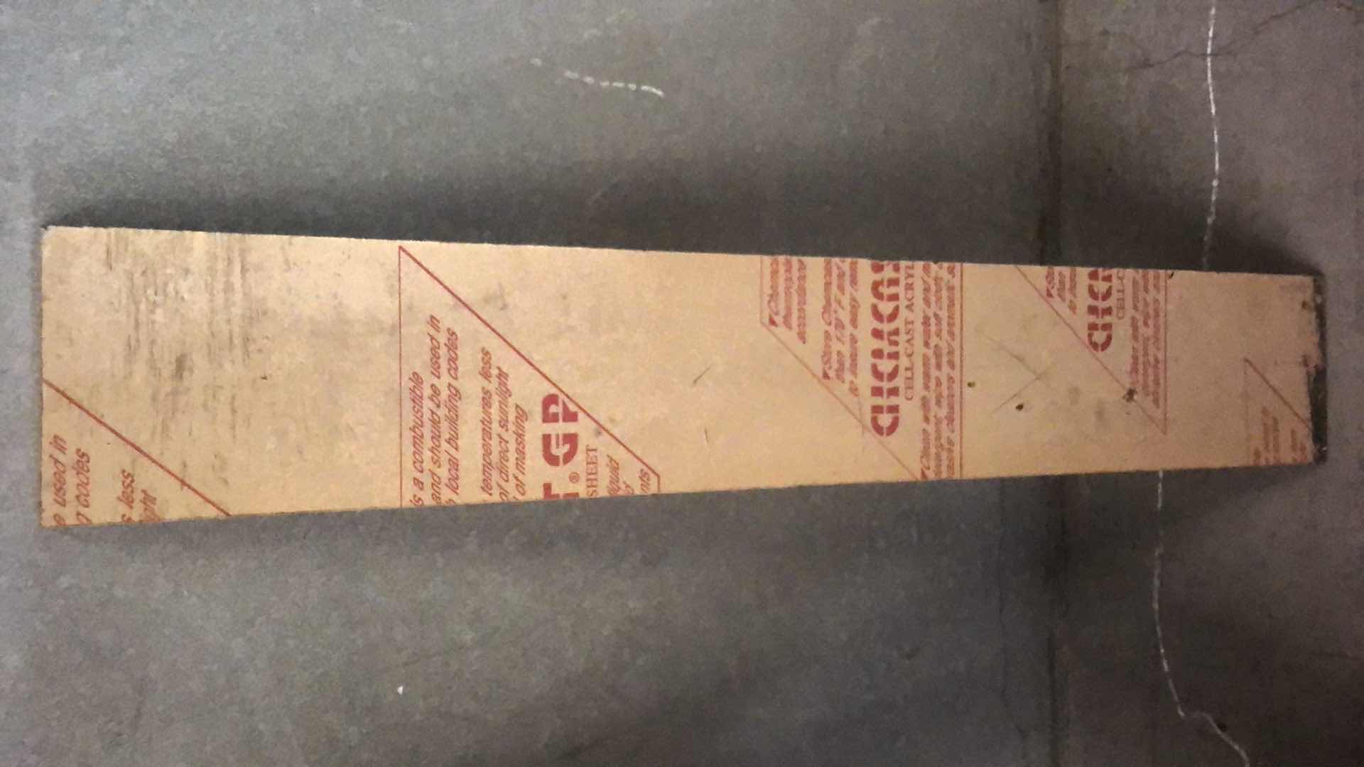 Photo 1 of 10 PIECES OF 0.75” THICK PLEXIGLASS 6” X H38” CLEAR AND BLUE