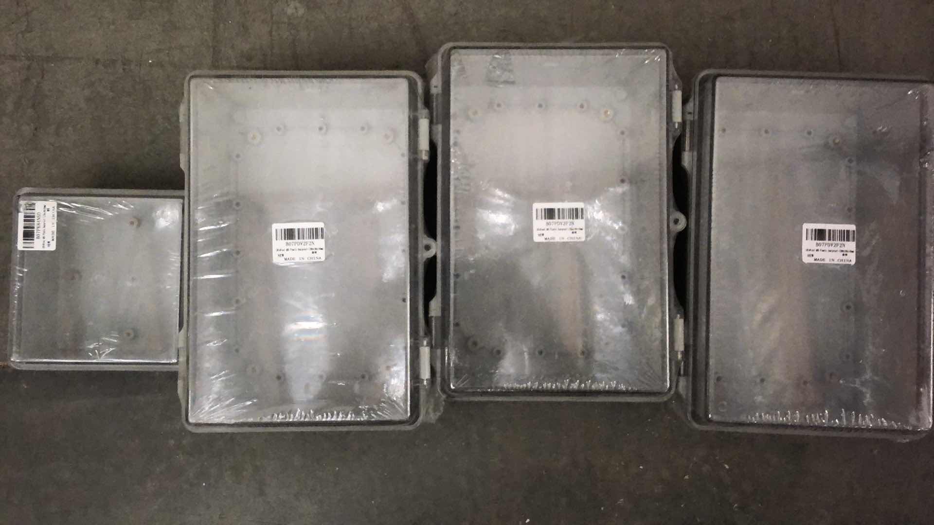 Photo 1 of ASSORTMENT OF PLASTIC AND METAL JUNCTION BOXES VARIOUS SIZES