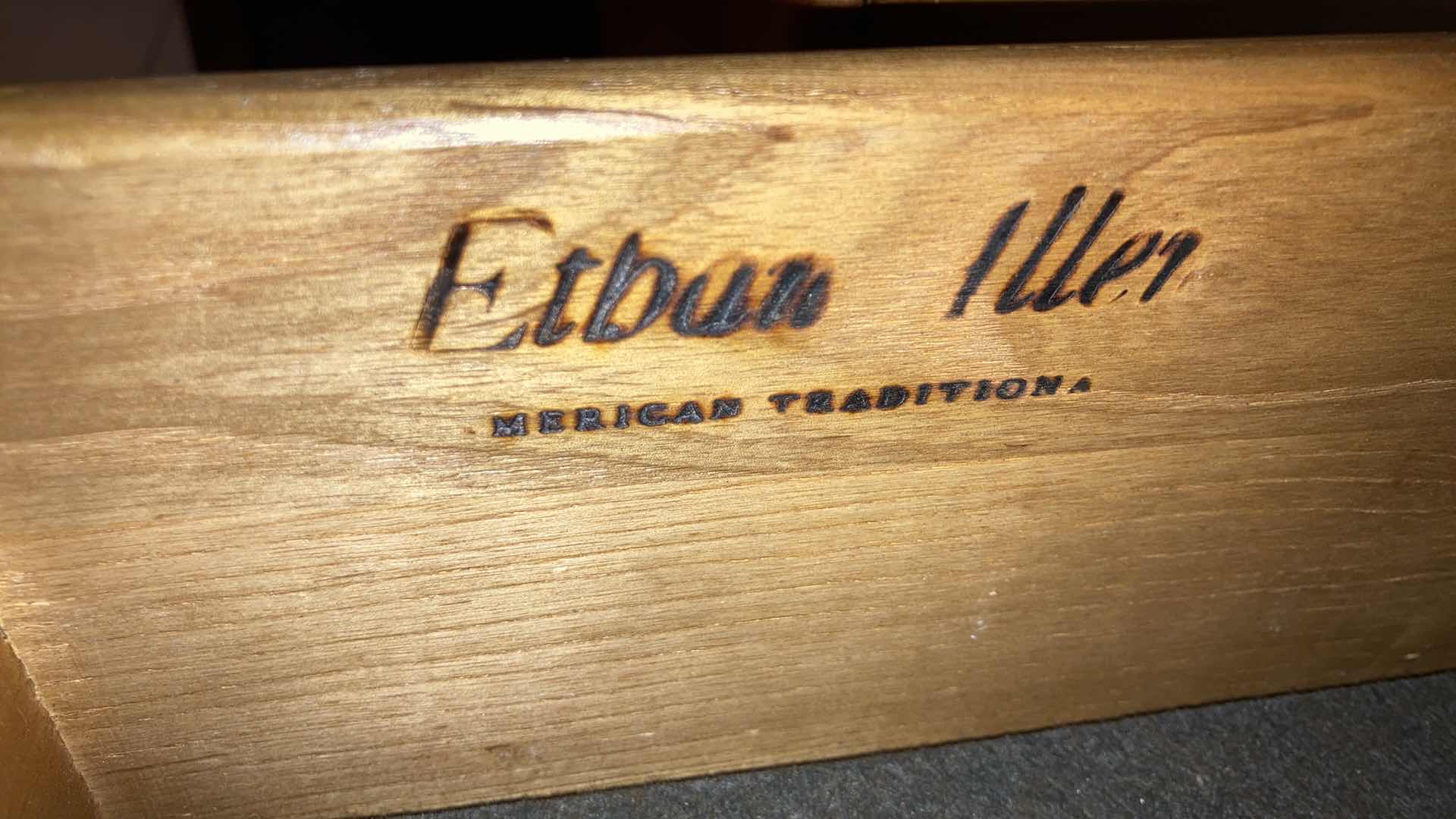 Photo 1 of ETHAN ALLEN 3 DRAWER PINE SIDEBOARD 49.5” X 19” H33”