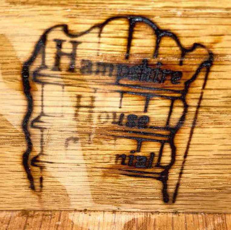 Photo 1 of HAMPSHIRE HOUSE COLONIAL TWO TONE WOOD DESK W ACRYLIC TOP PROTECTOR 46” X 23” H29.5”