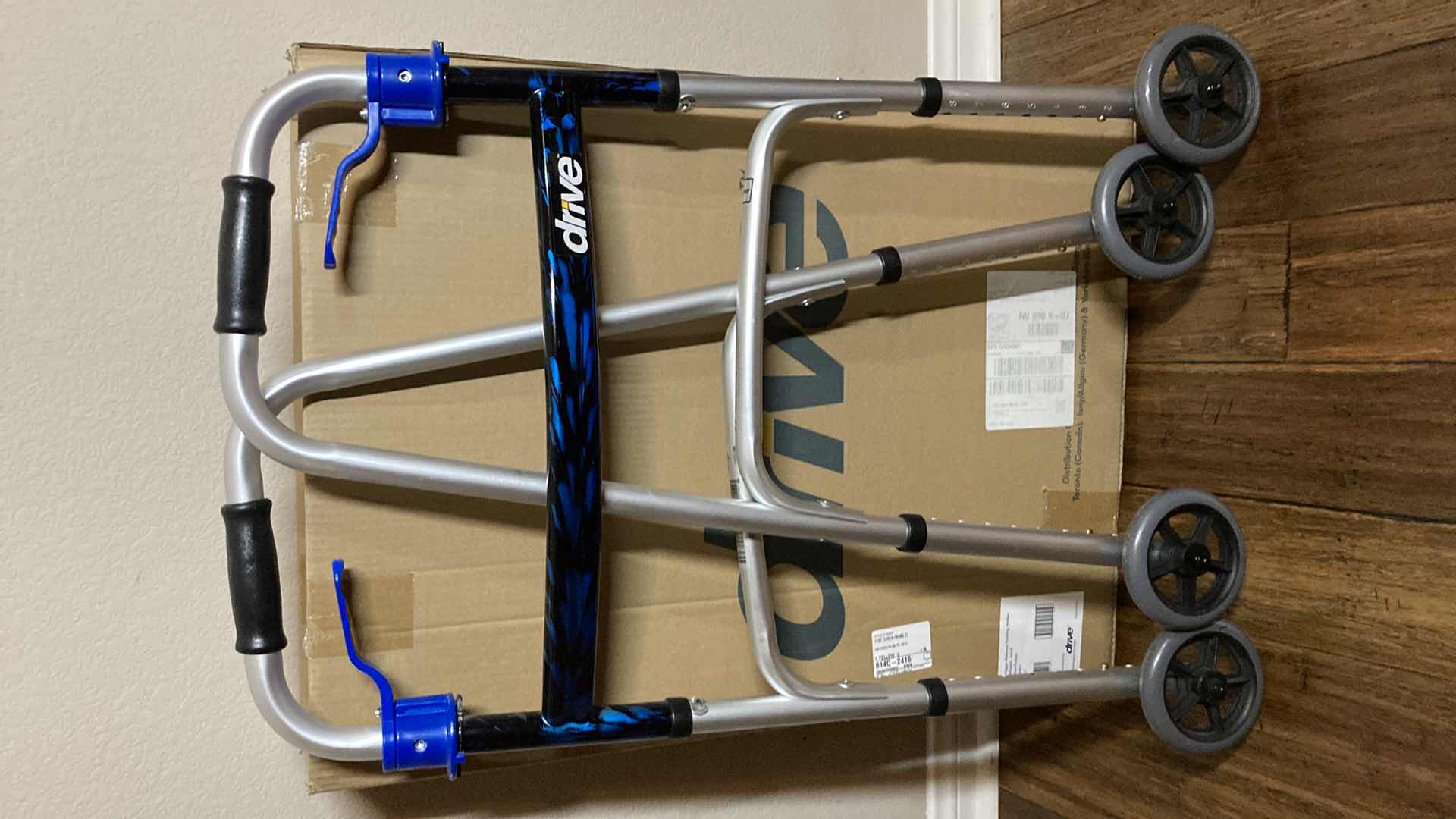 Photo 7 of DRIVE DELUXE TRIGGER RELEASE BLUE FLAME 350LB CAP FOLDING WALKER W ATTACHMENTS