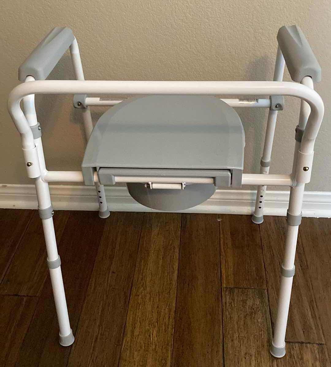 Photo 1 of GUARDIAN SENIOR PORTABLE ASSISTED TOILET 350LB CAP & CAREX ELONGATED TOILET SEAT ELEVATOR 300LB CAP