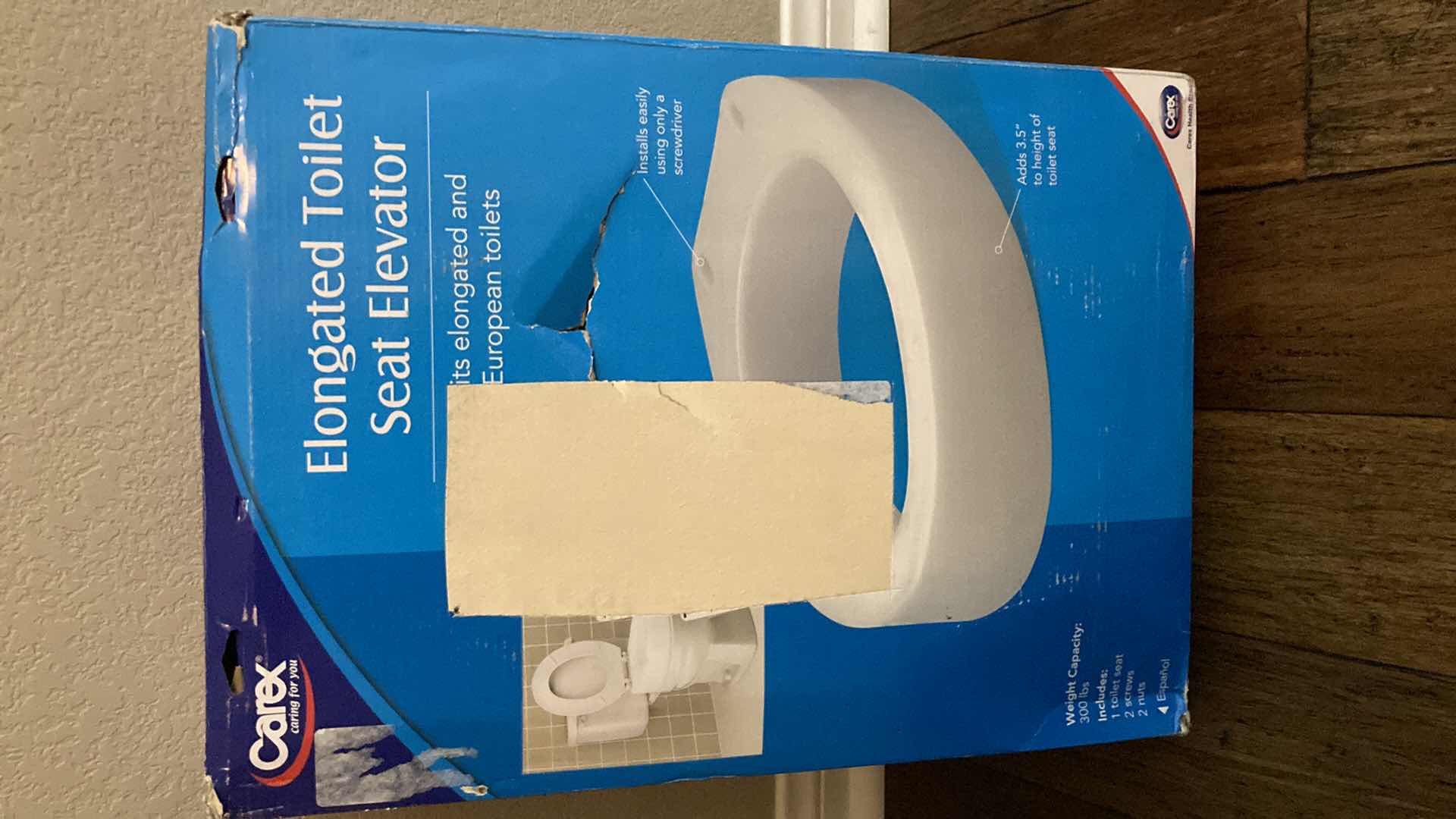 Photo 1 of GUARDIAN SENIOR PORTABLE ASSISTED TOILET 350LB CAP & CAREX ELONGATED TOILET SEAT ELEVATOR 300LB CAP