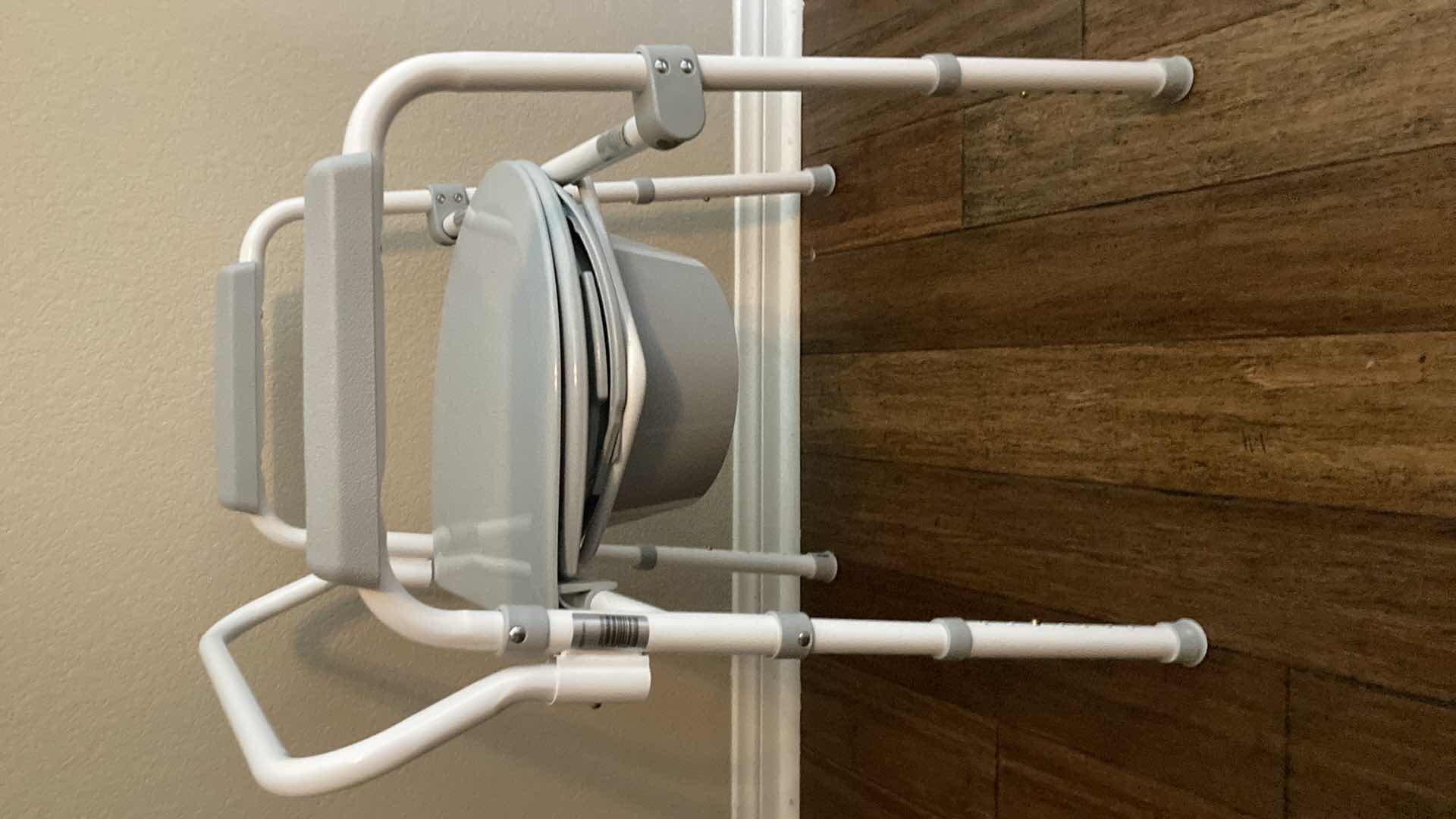 Photo 1 of GUARDIAN SENIOR PORTABLE ASSISTED TOILET 350LB CAP & CAREX ELONGATED TOILET SEAT ELEVATOR 300LB CAP