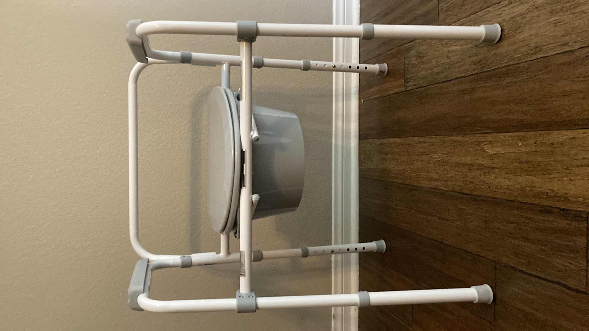 Photo 1 of GUARDIAN SENIOR PORTABLE ASSISTED TOILET 350LB CAP & CAREX ELONGATED TOILET SEAT ELEVATOR 300LB CAP