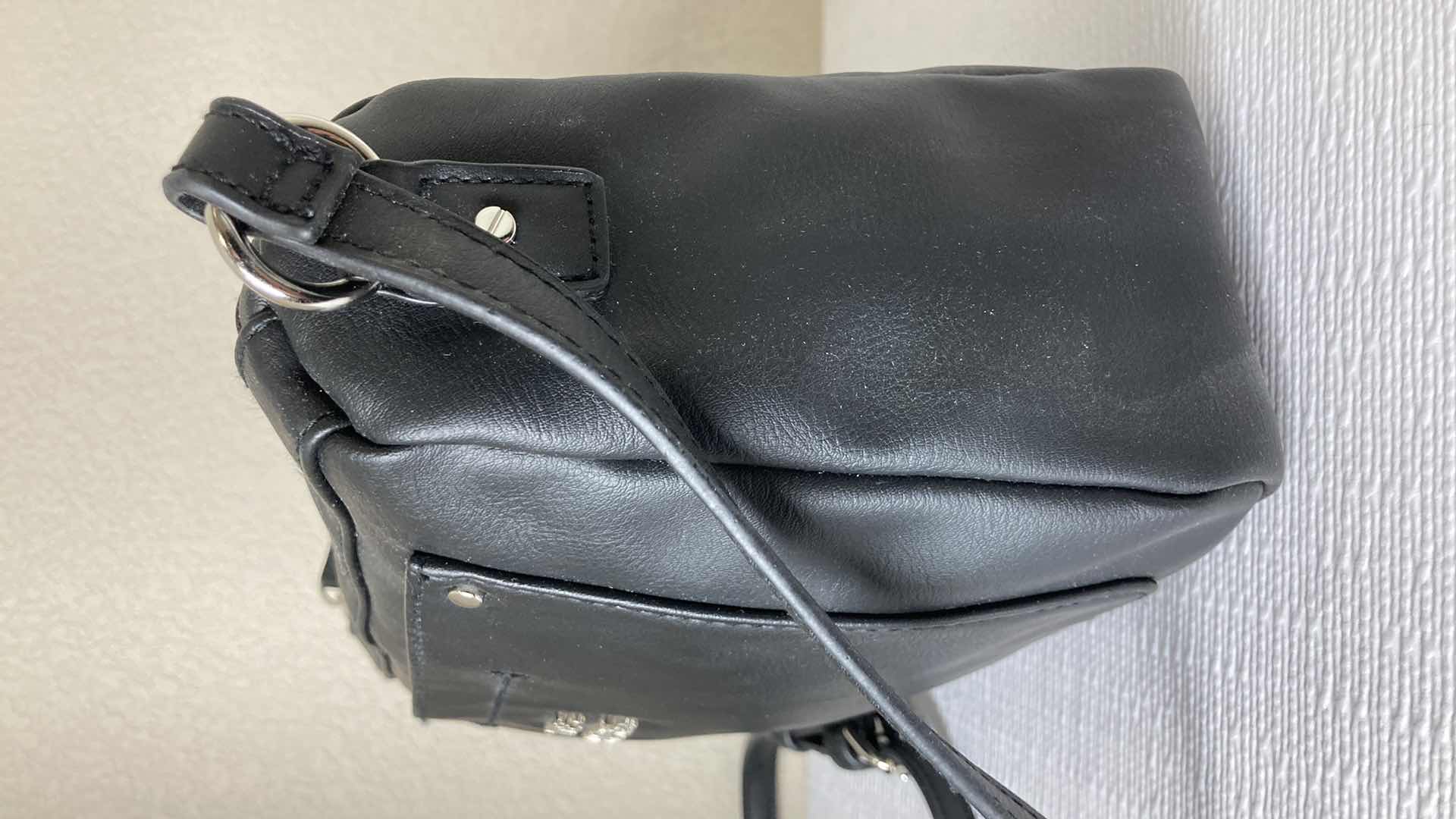 Photo 1 of JONES NEW YORK SIGNATURE BLACK LEATHER HANDBAG