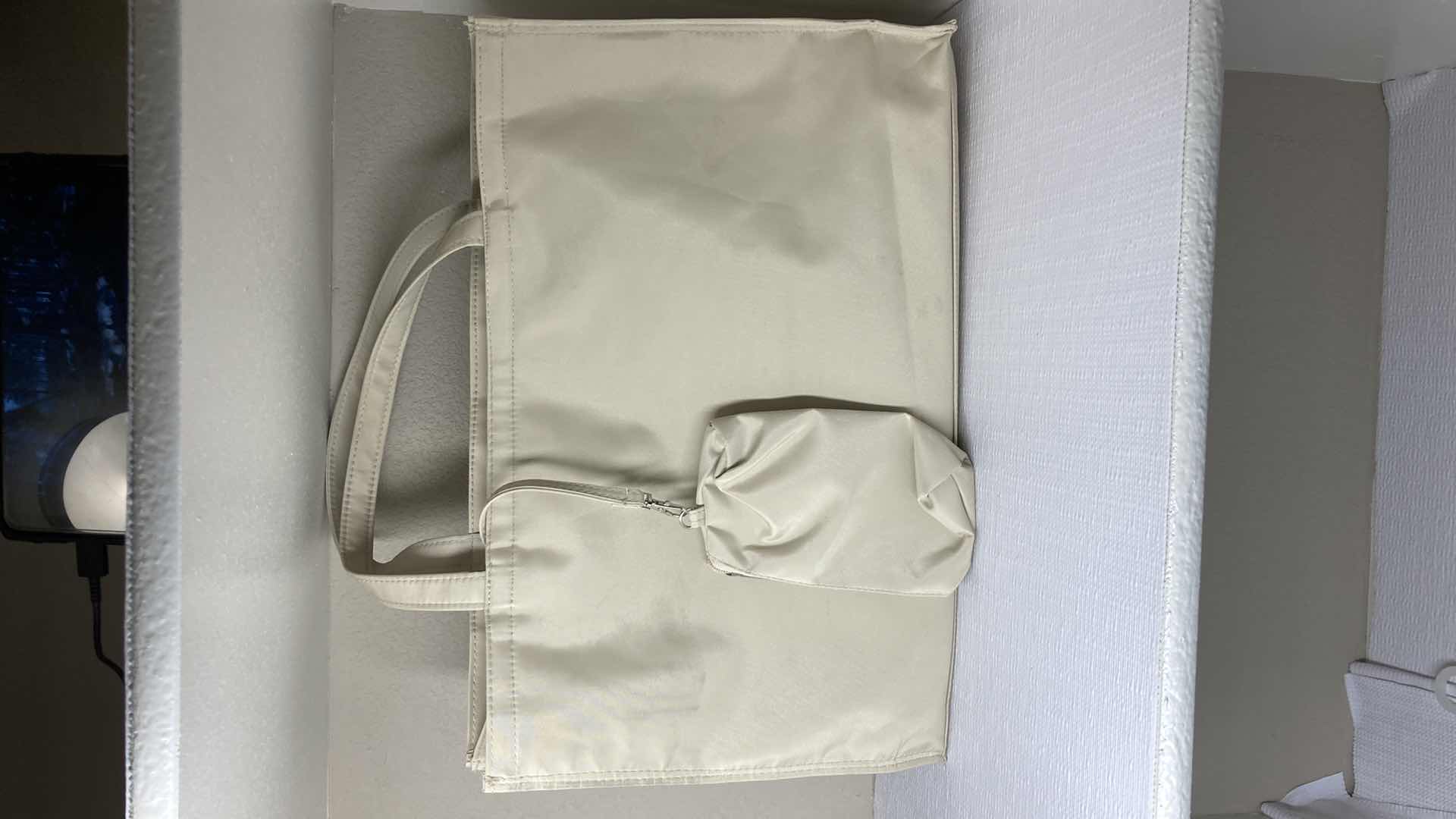 Photo 1 of BEIGE NYLON TOTE W 5 PHOTO SLOTS 18” X 12”