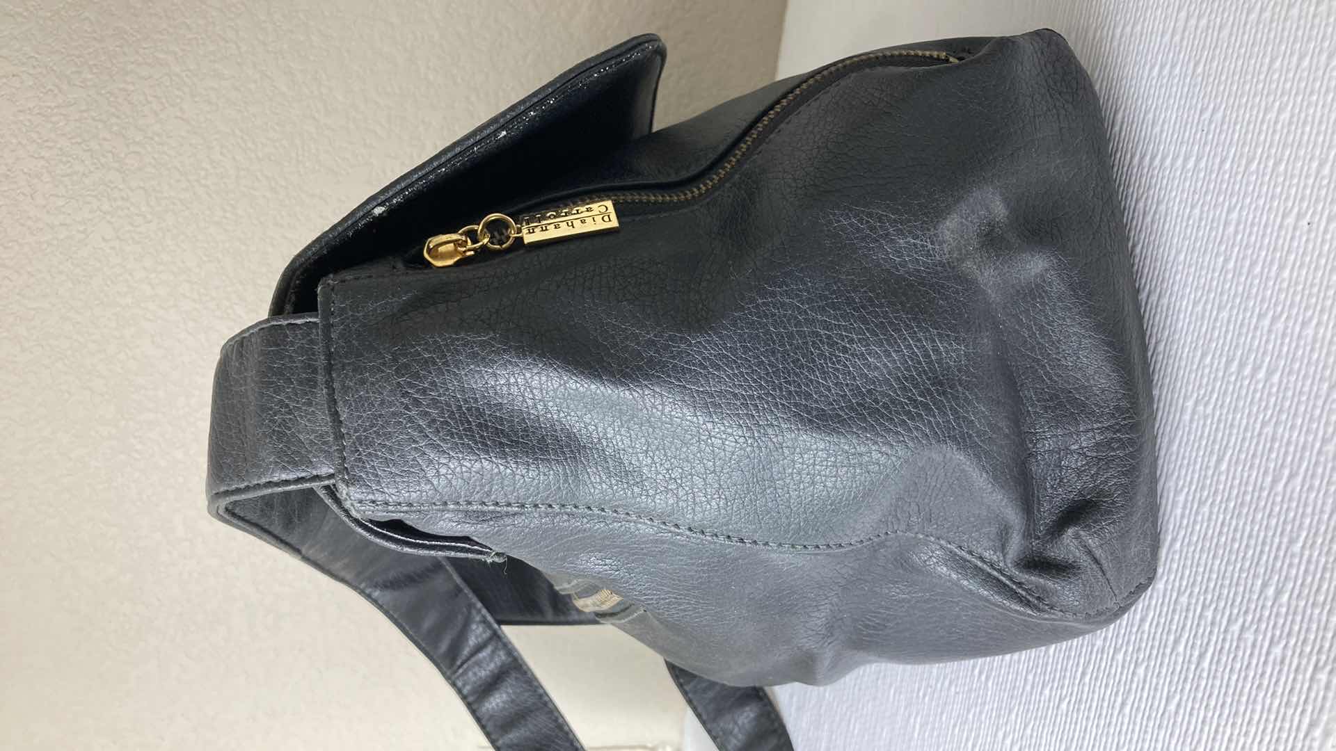 Photo 1 of DIAHANN CARROLL BLACK LEATHER PURSE & NYLON WALLET HANDBAG