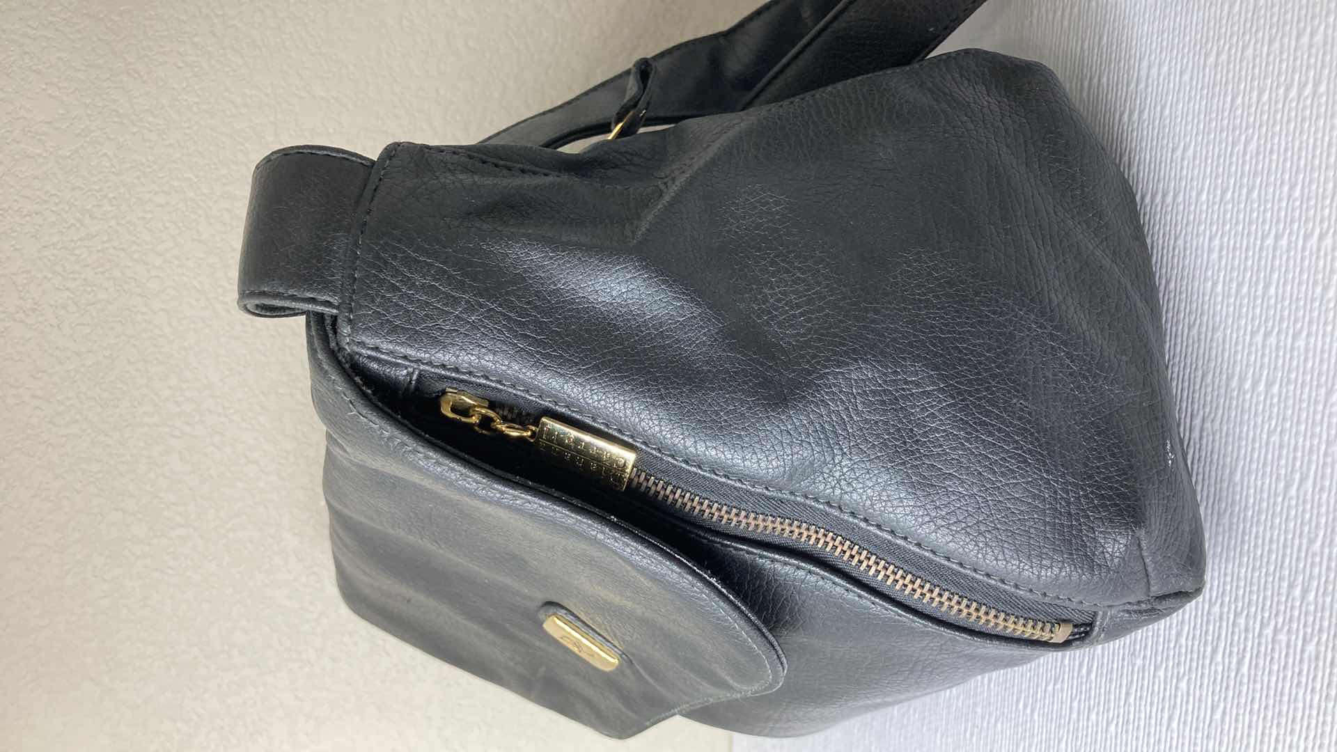 Photo 1 of DIAHANN CARROLL BLACK LEATHER PURSE & NYLON WALLET HANDBAG