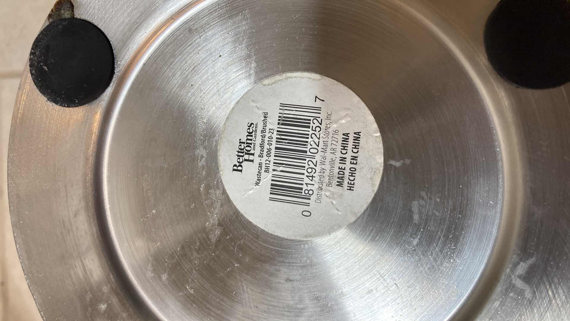 Photo 1 of BETTER HOMES CHROME FINISH MINI TRASH CAN W CHROME FINISH TOILET PAPER HOLDER & FREE STANDING TOWEL RACK 17.5” X 8.5” H34”