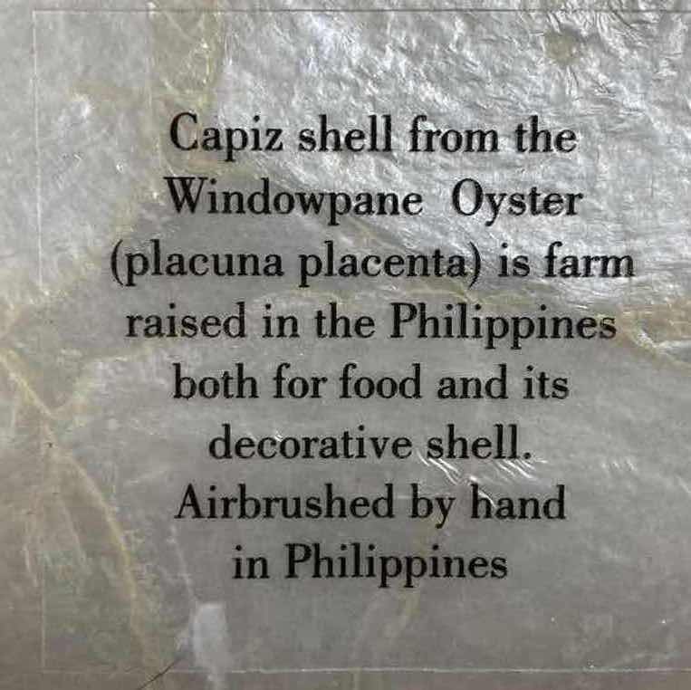 Photo 1 of CAPIZ SHELL WINDOWPANE OYSTER DOLPHIN PAINTED HANDCRAFTED TRINKET BOX FROM THE PHILIPPINES 9” X 3.25” H1.5”