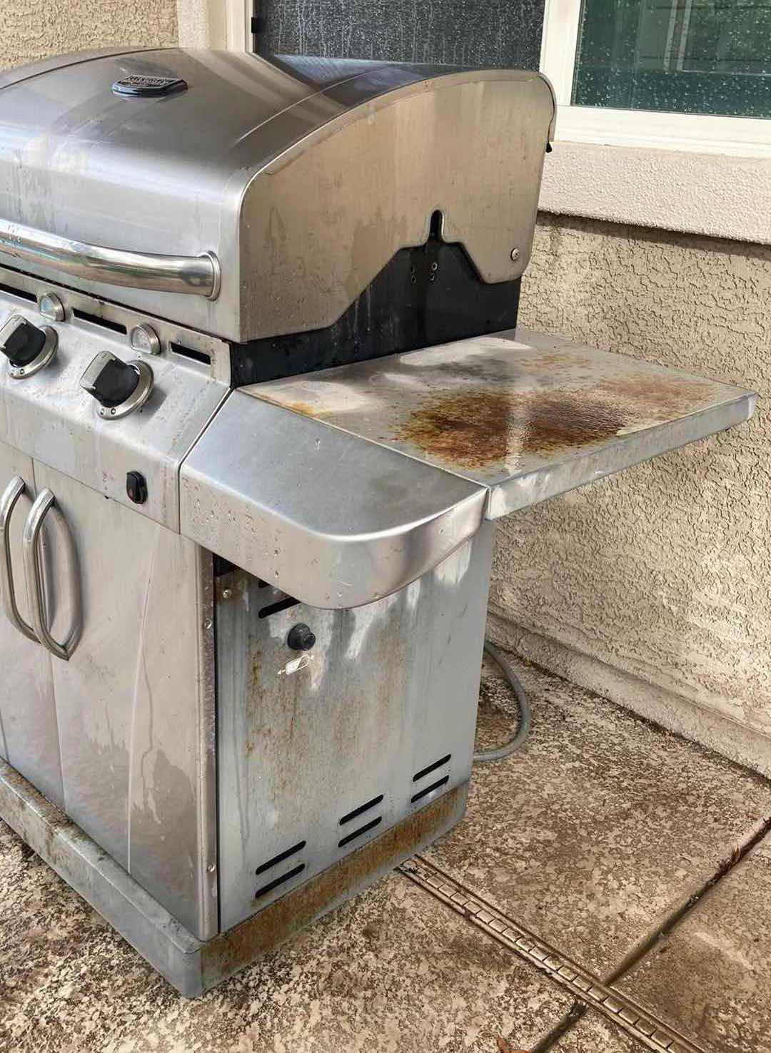 Photo 1 of CHARBROIL COMMERCIAL INFRARED PROPANE GRILL MODEL 463257111 W PROPANE TANK (PARTIALLY FULL)