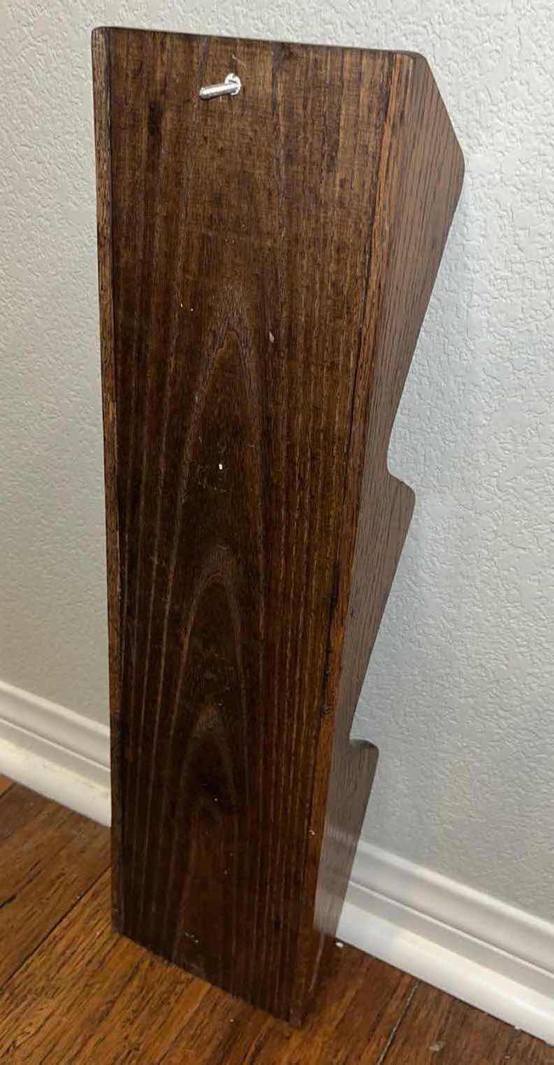 Photo 1 of 3-TIER WOOD MAIL SORTER 3.5” X 6” H23.5” & WOVEN HANGING BASKET W FLORAL DECOR