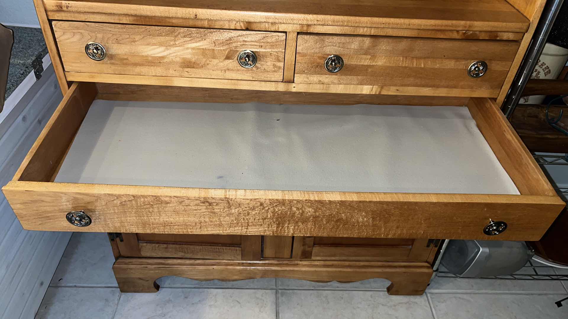 Photo 1 of ANTIQUE WOOD HUTCH 15.5” X 35” H65.5”