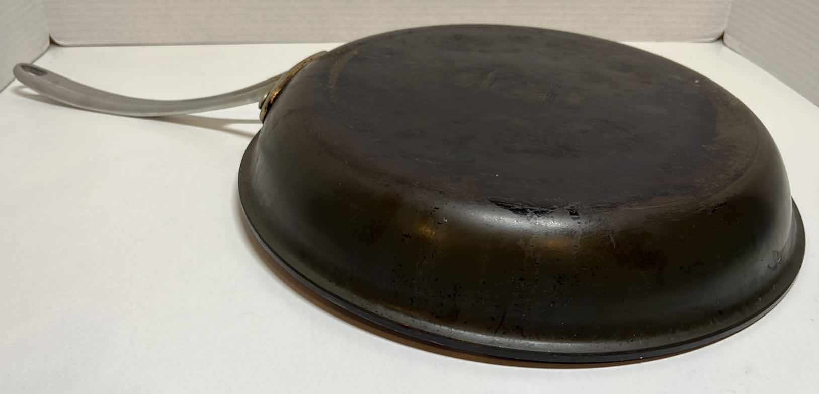 Photo 1 of CALPHALON 12” SKILLET & OXO CLICK CLICK 2.1 QT STAINLESS STEEL KETTLE POT