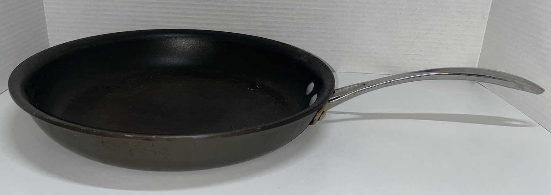 Photo 1 of CALPHALON 12” SKILLET & OXO CLICK CLICK 2.1 QT STAINLESS STEEL KETTLE POT