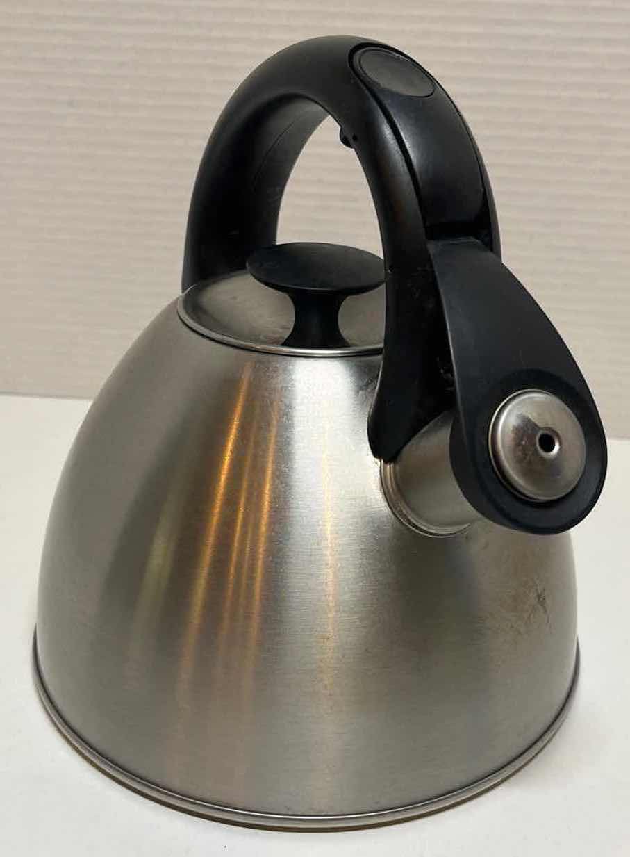 Photo 1 of CALPHALON 12” SKILLET & OXO CLICK CLICK 2.1 QT STAINLESS STEEL KETTLE POT